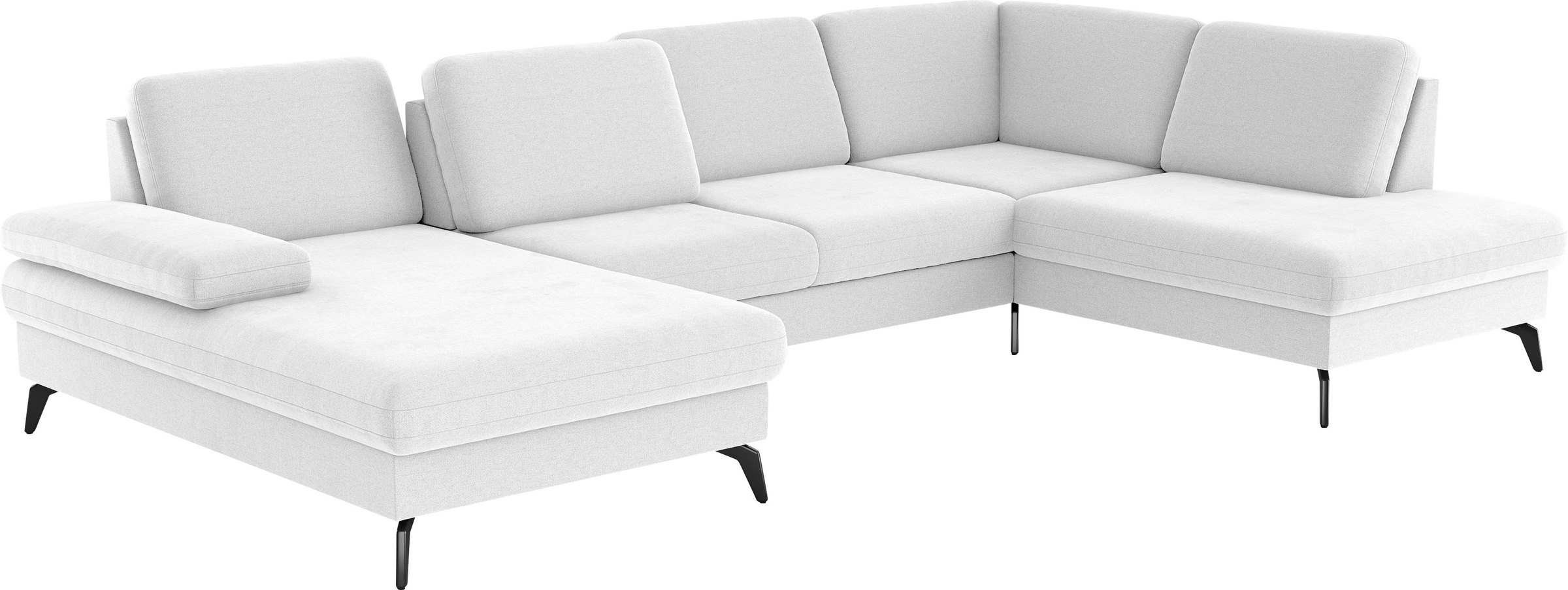 sit&more Wohnlandschaft »Morris U-Form, inkl. Sitztiefenverstellung«, wahlweise mit Armteilverstellung, Bettfunktion & Bettkasten