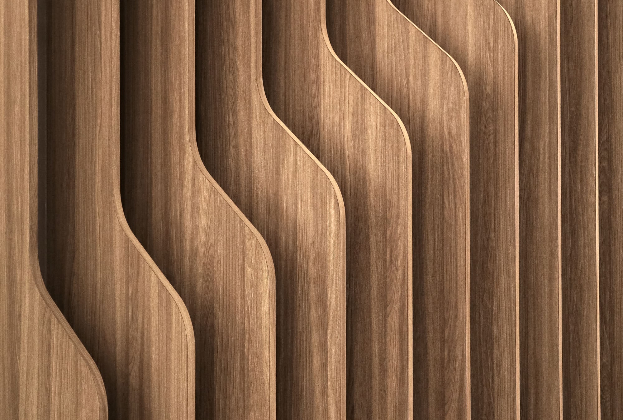 living walls Fototapete »Walls by Patel 5 Fototapete 3D-Holzpaneele« 3D-Optik glatt 3D-Holzpaneele auf 200 g/m² Premium-Vlies