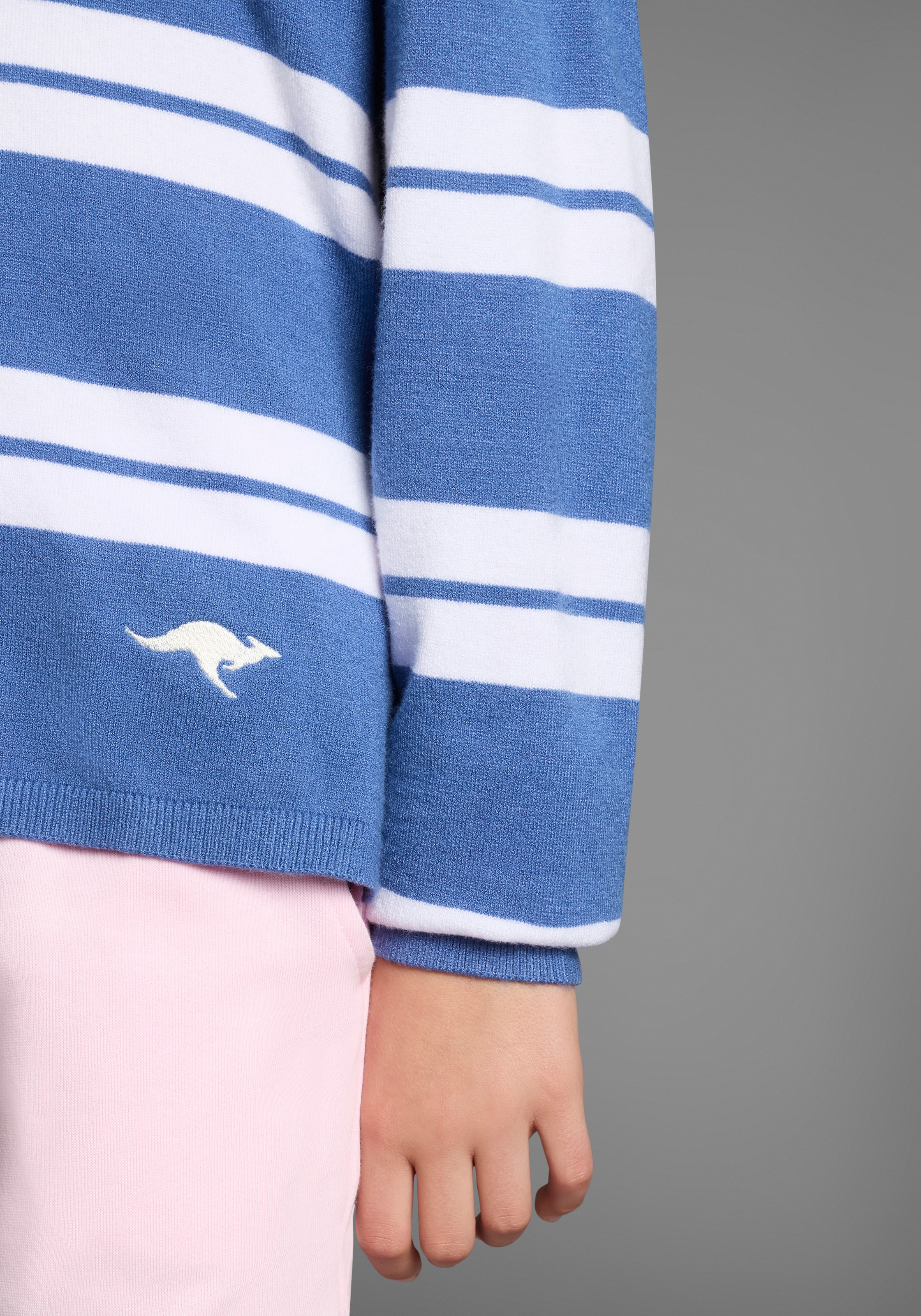 KangaROOS Streifenpullover »Ringelpullover«, Weicher Ringelpullover mit kleinem V-Ausschnitt