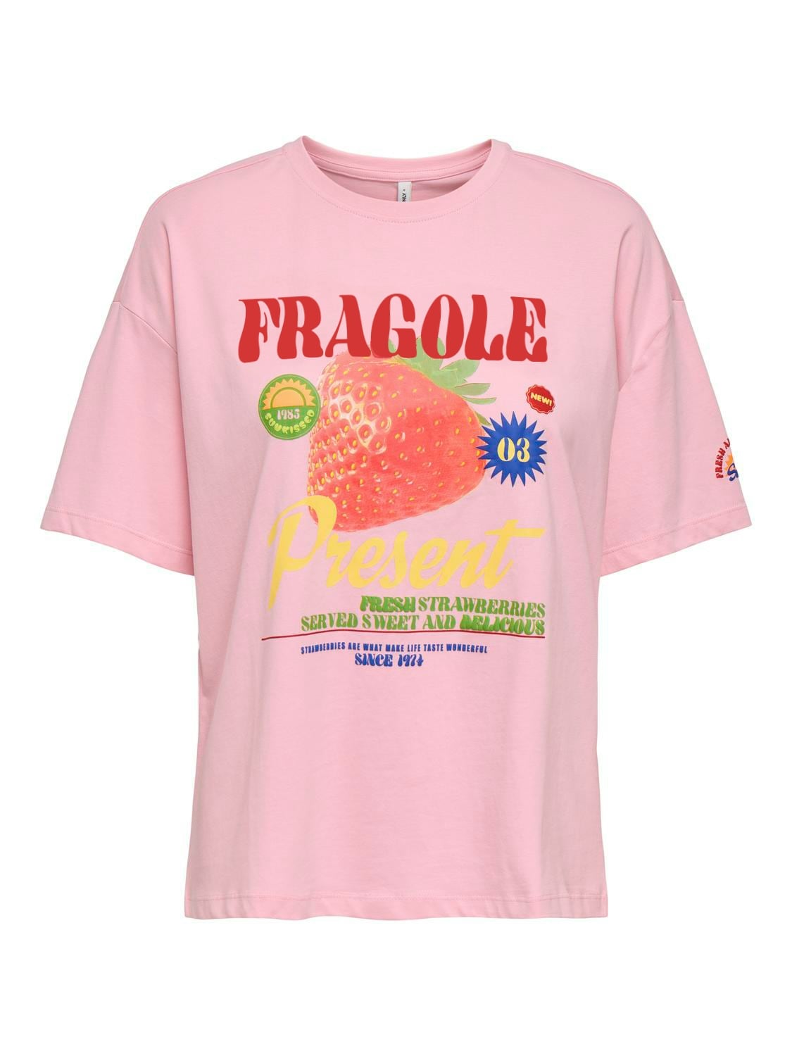 ONLY Kurzarmshirt "ONLBOLETTE LIFE S/S TOP BOX CC JRS" mit auffälligem Prin günstig online kaufen