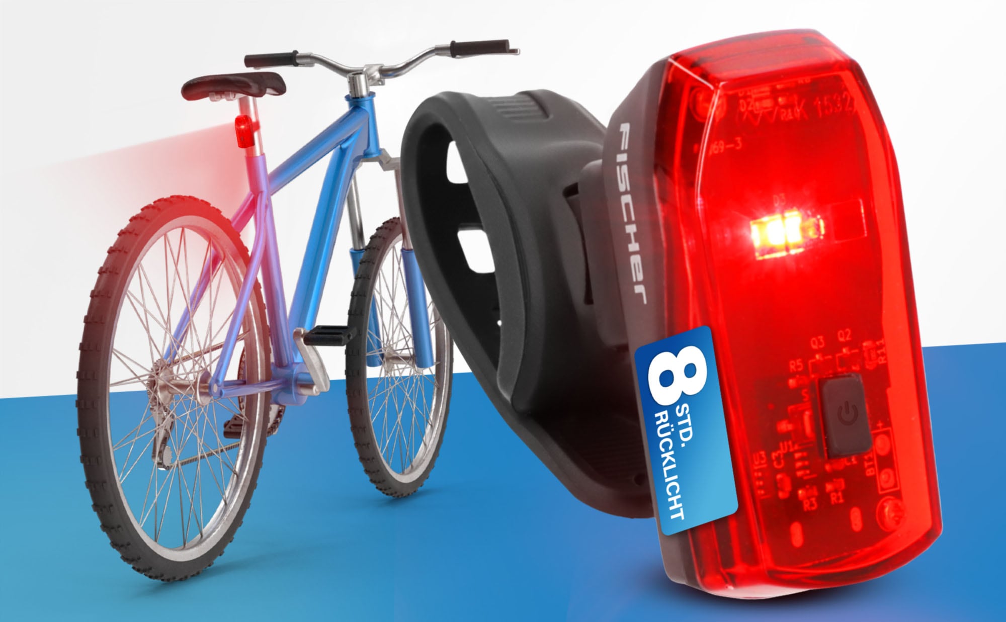 FISCHER Fahrrad Fahrrad-Rücklicht »Akku-Rücklicht “Basic”«