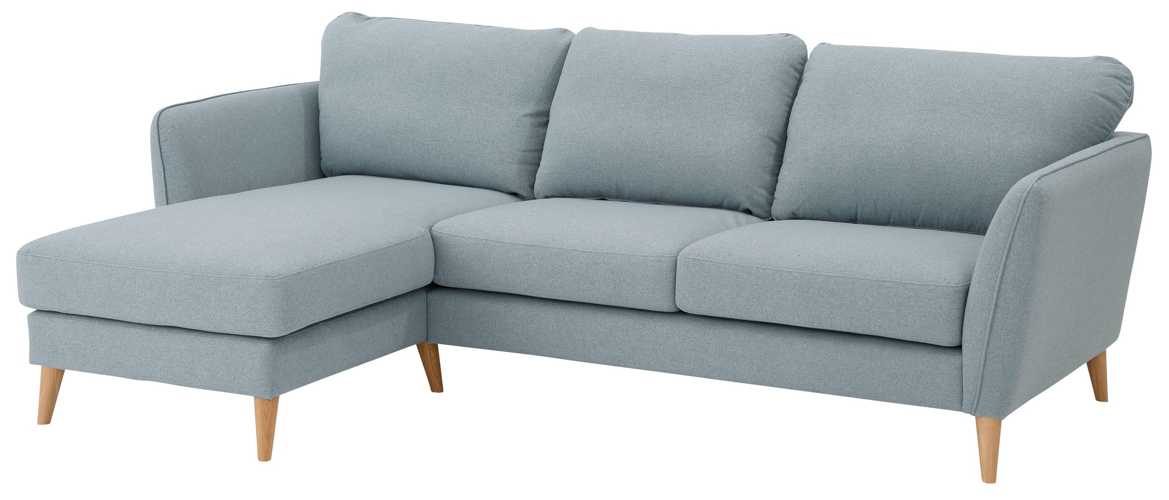 Home affaire Ecksofa »MARSEILLE (242/152cm),L-Form, Rec. rechts/links«, Massivholzbeine aus Eiche, in verschieden Bezügen und Farbvarianten