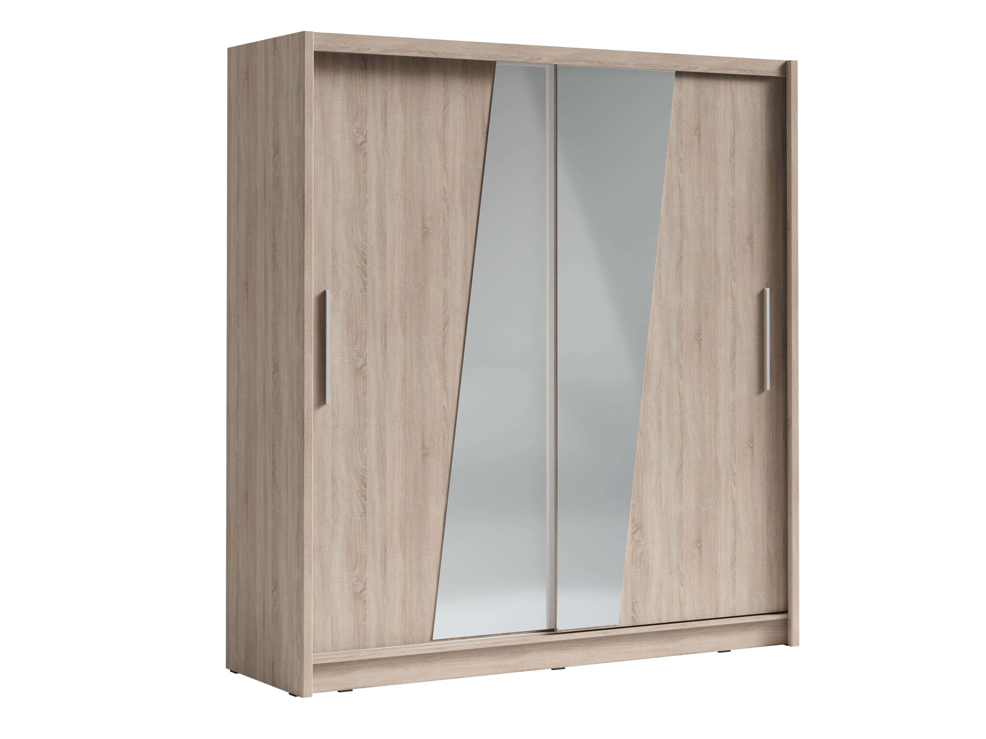 Home affaire Kleiderschrank »JULIETTA Schiebetürenschrank mit 10 Fächer, Kleiderstange und Spiegel« Garderobe mit 2 Schwebetüren und Spiegel, Maße B/T/H: 205/63/215 cm