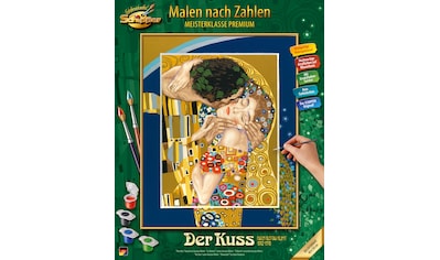 Malen nach Zahlen »Meisterklasse Premium - Der Kuss nach Gustav Klimt (1862 - 1918)«