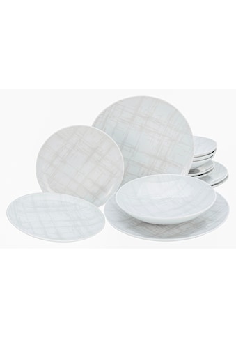 Teller-Set »Geschirr-Set Home - Shabby Chic«, (Set, 12 tlg., Tafelservice für 4 Personen)