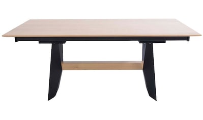 Hammel Furniture Esstisch »Basic by Hammel Sami«, 180(280)x100 cm,  Tischplatte in Furnier und Gestell in Massivholz kaufen | BAUR