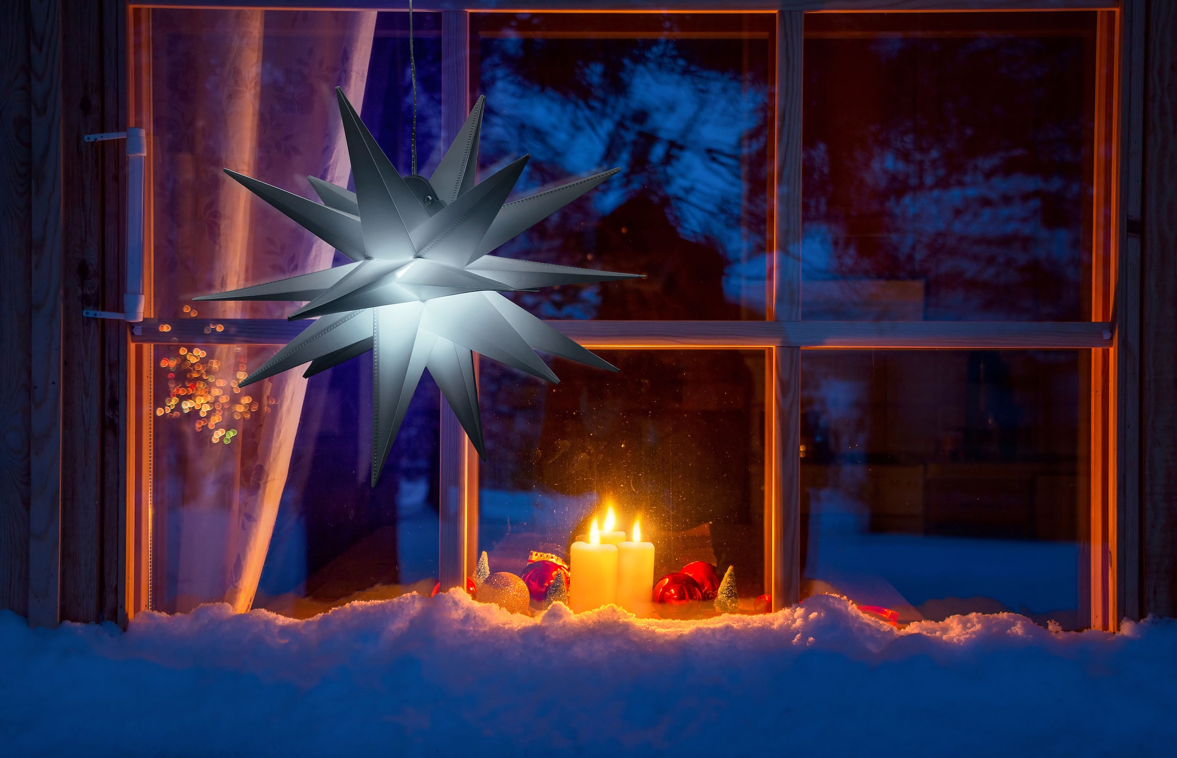 BONETTI LED Stern »Weihnachtsstern«, 3er Set, in 3D-Optik, Batteriebetrieb,  Ø 25 cm, Weihnachtsdeko bestellen | BAUR
