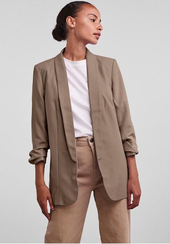 Blusenblazer »PCBOSELLA 3/4 BLAZER NOOS«, mit Faltendetail am Ärmel