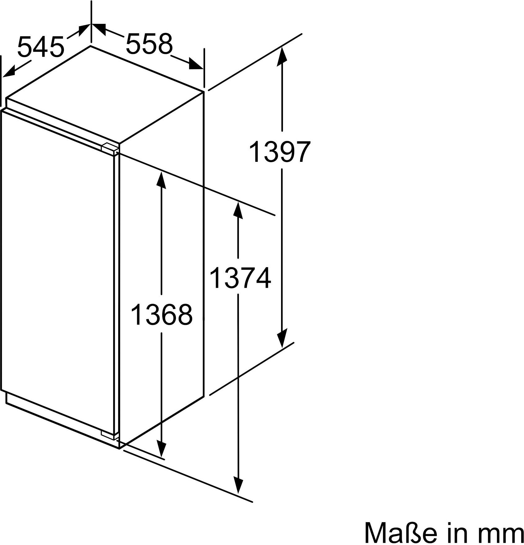 BOSCH Einbaukühlschrank »KIL52AFE0«, KIL52AFE0, 139,7 cm hoch, 55,8 cm breit  per Rechnung | BAUR