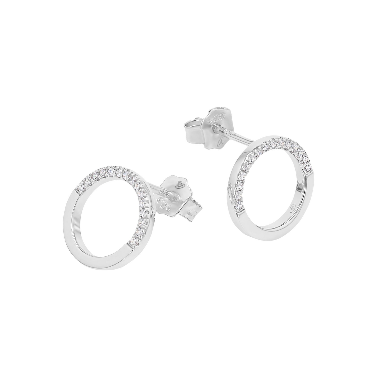 TOM TAILOR Paar Ohrstecker »Schmuck Geschenk Silber 925 Kreis rund« mit Zirkonia (synth.)