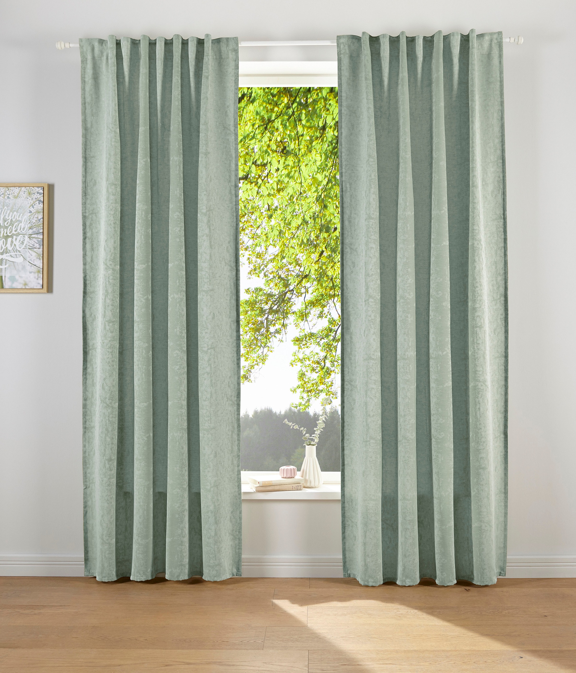 LeGer Home by Lena Gercke Vorhang "LESKA" Multifunktionsband 1 Stk. tlg. bl günstig online kaufen