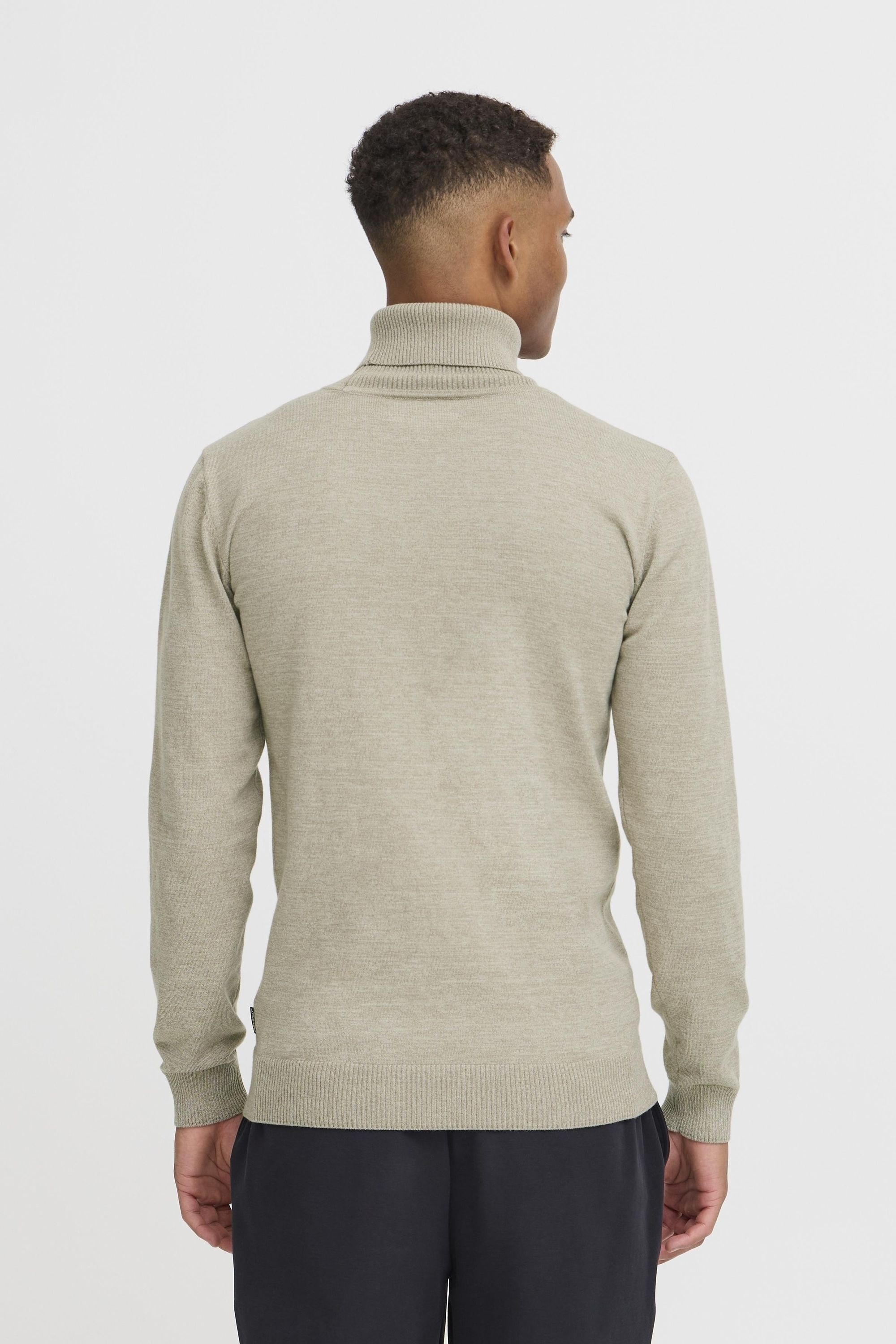 Rollkragenpullover BLEND "Rollkragenpullover BHCarsten", Herren, Gr. M, weiß (bone weiß melange), Obermaterial: 100% Polyester PES., Pullover Rollkragenpullover 6