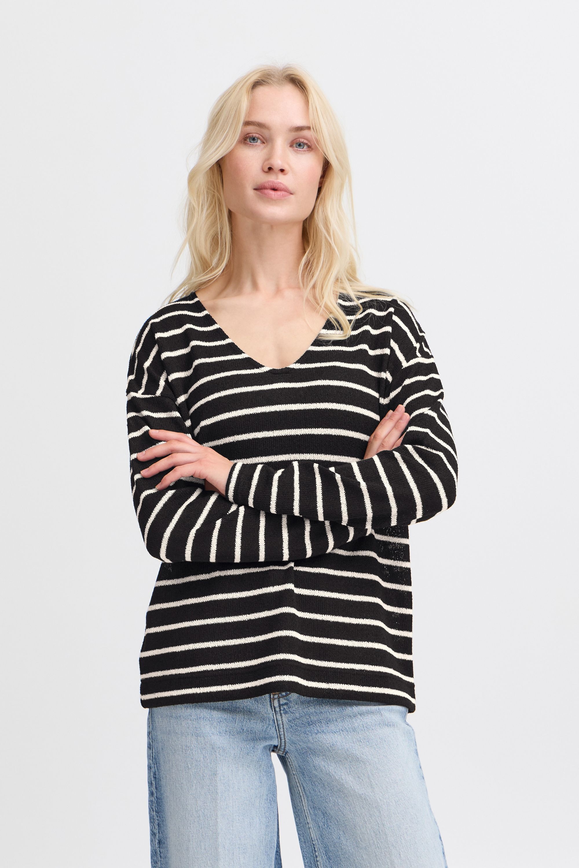 b.young Rundhalspullover »Sweatshirt BYSIF STRIPE«
