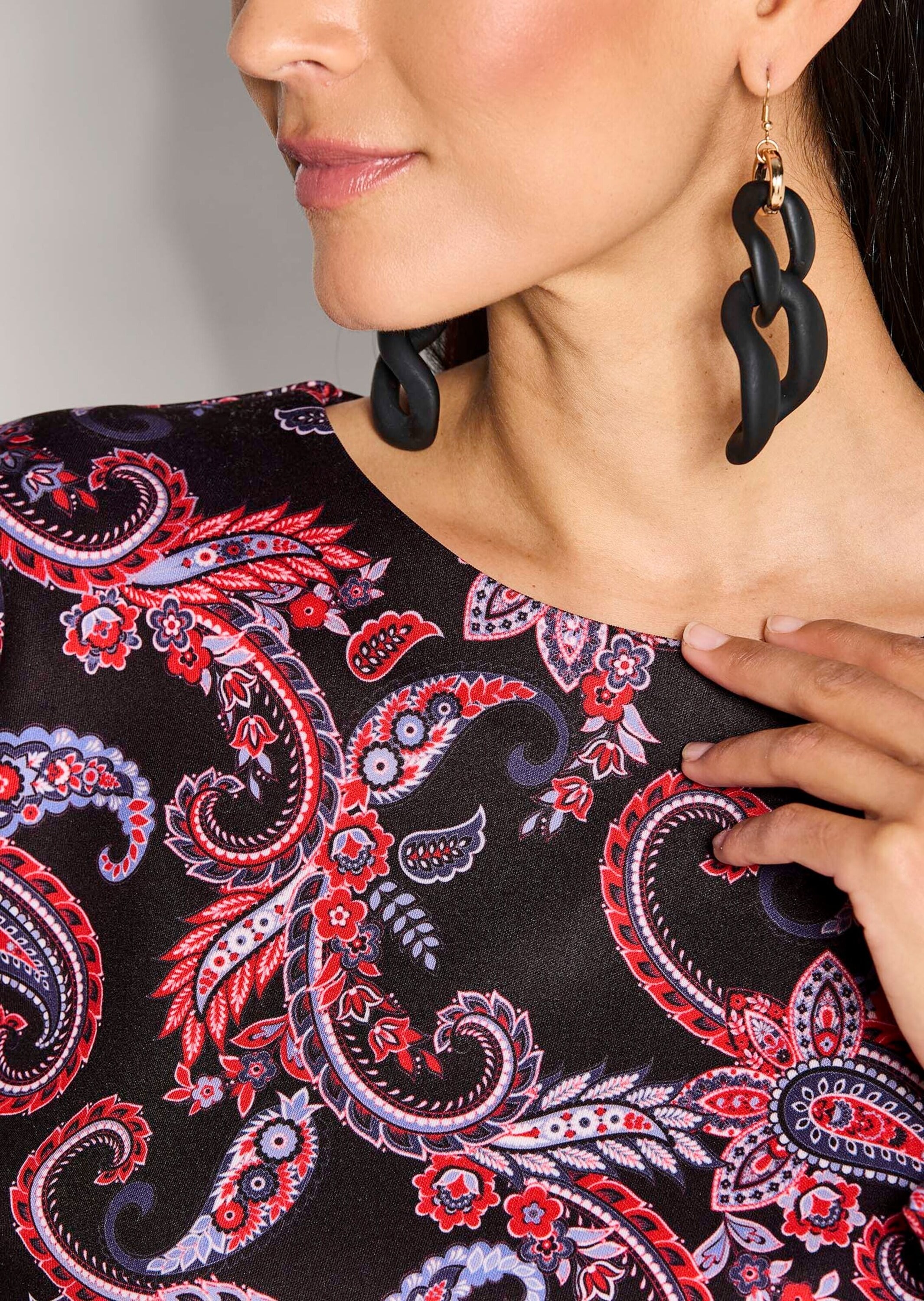 MADELEINE Langarmshirt »Sweatshirt Ethno-Sweatshirt mit Kimono-Ärmeln«