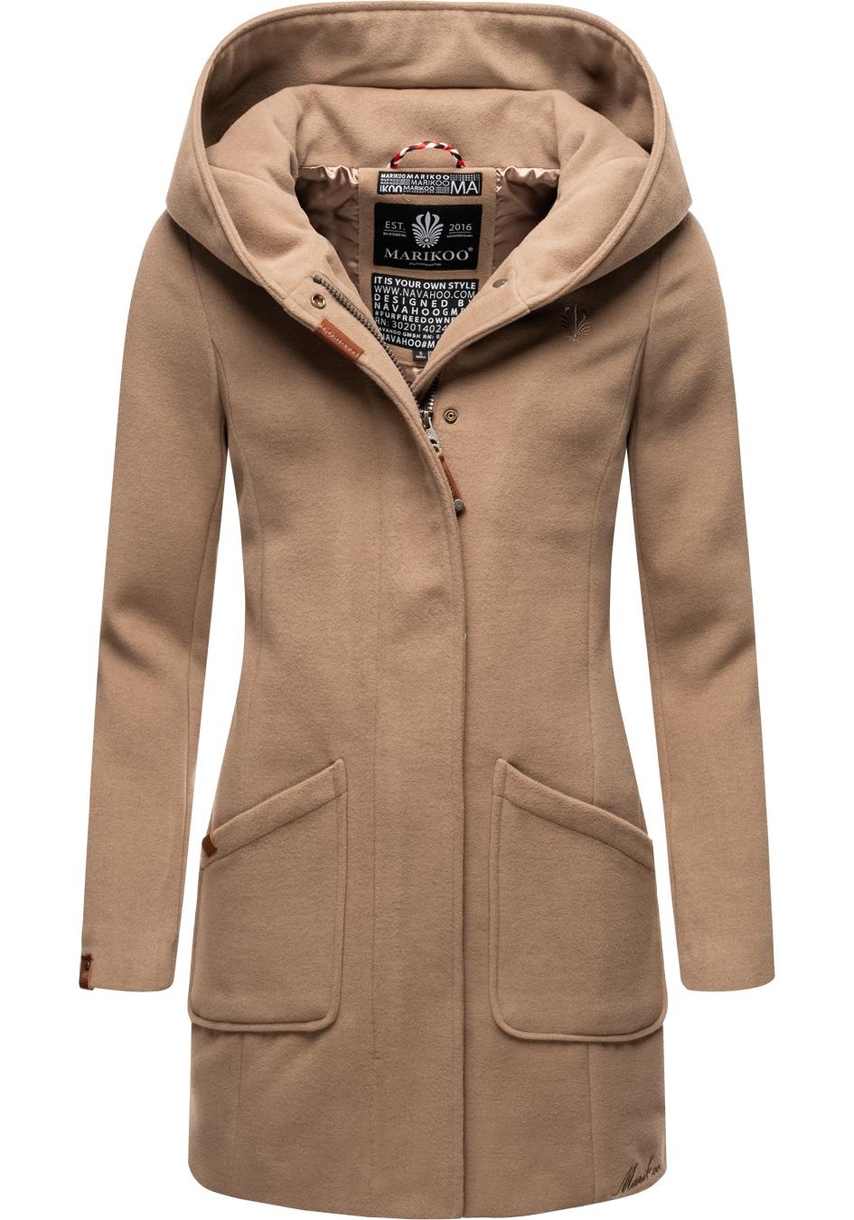 Marikoo Wintermantel "Maikoo" hochwertiger Mantel in Wollmantel-Optik mit g günstig online kaufen