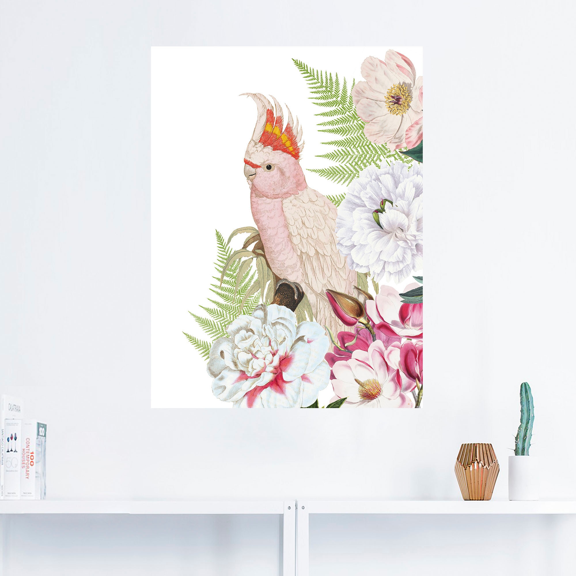 Artland Wandbild »Vintage Papagei II«, Vogelbilder, (1 St.), als Leinwandbild, Poster, Wandaufkleber in verschied. Größen