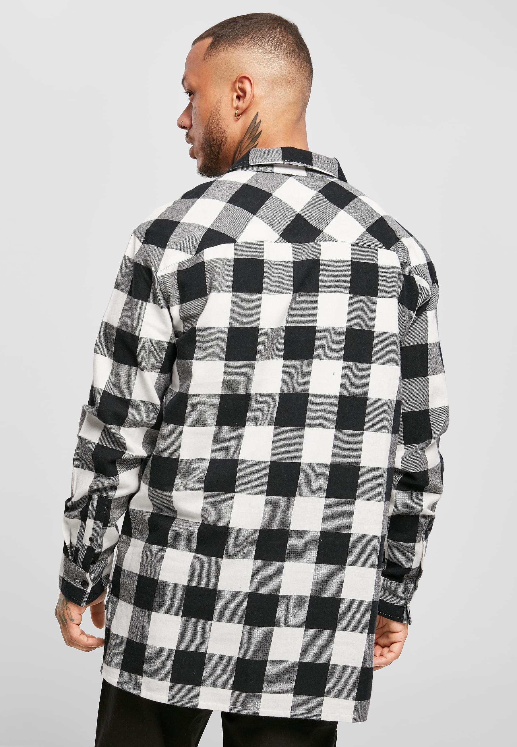 URBAN CLASSICS Langarmhemd »Urban Classics Herren Long Oversized Checked Shirt«, (1 tlg.)