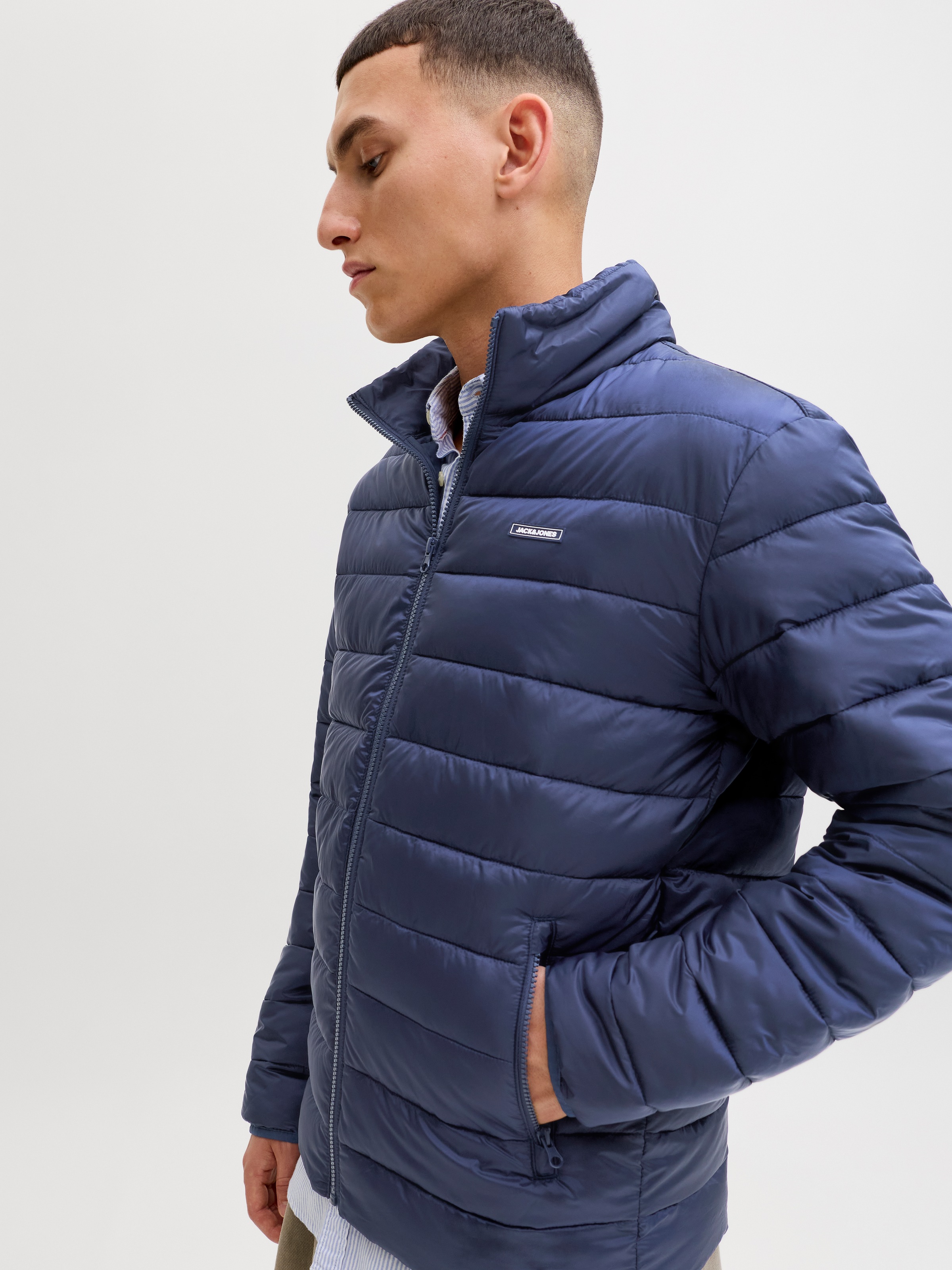 Jack & Jones Steppjacke "JJLOUIS LIGHT PUFFER COLLAR" ohne Kapuze günstig online kaufen