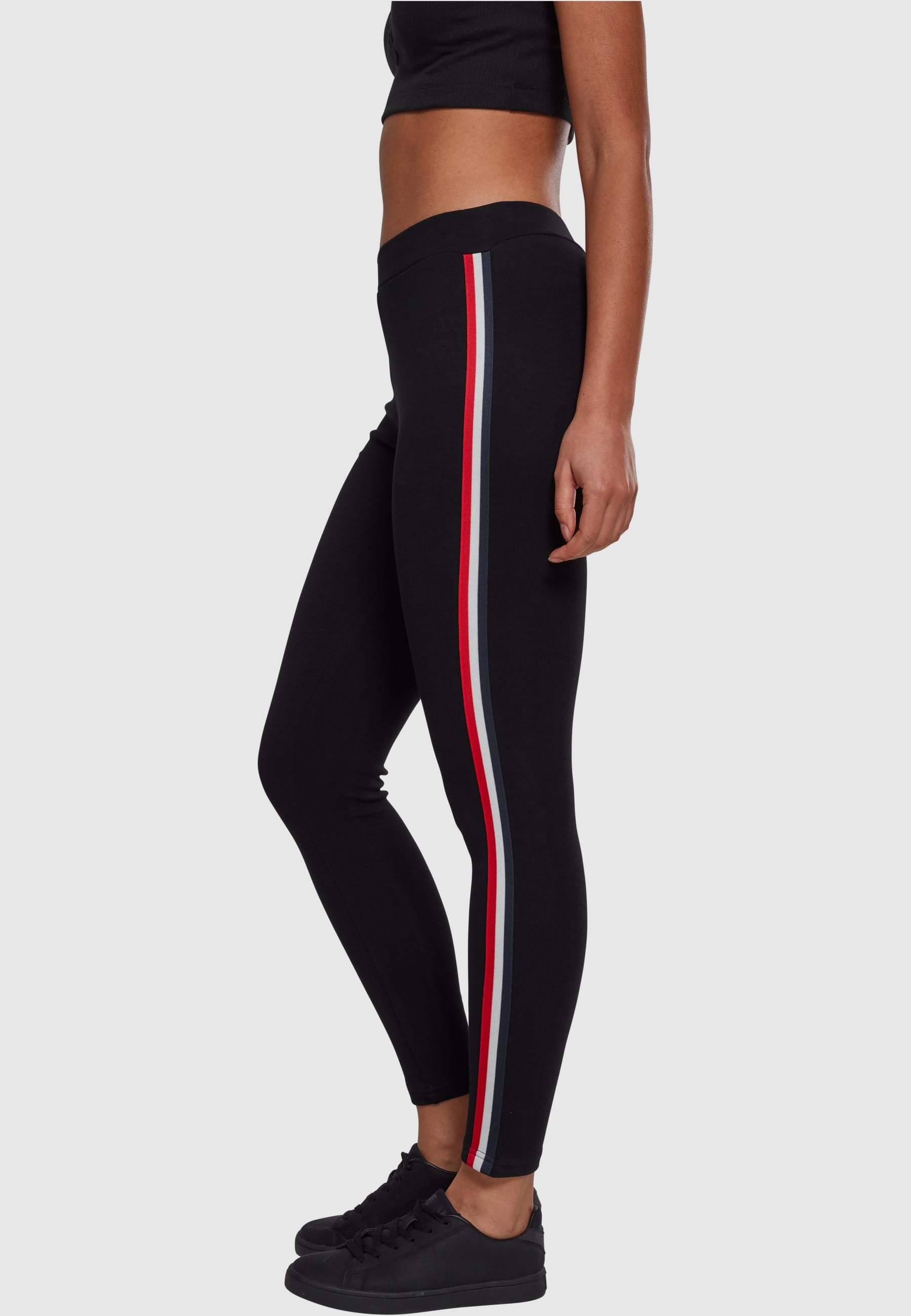 URBAN CLASSICS Leggings »Urban Classics Damen Ladies 3-Tone Tape Leggings«, (1 tlg.)
