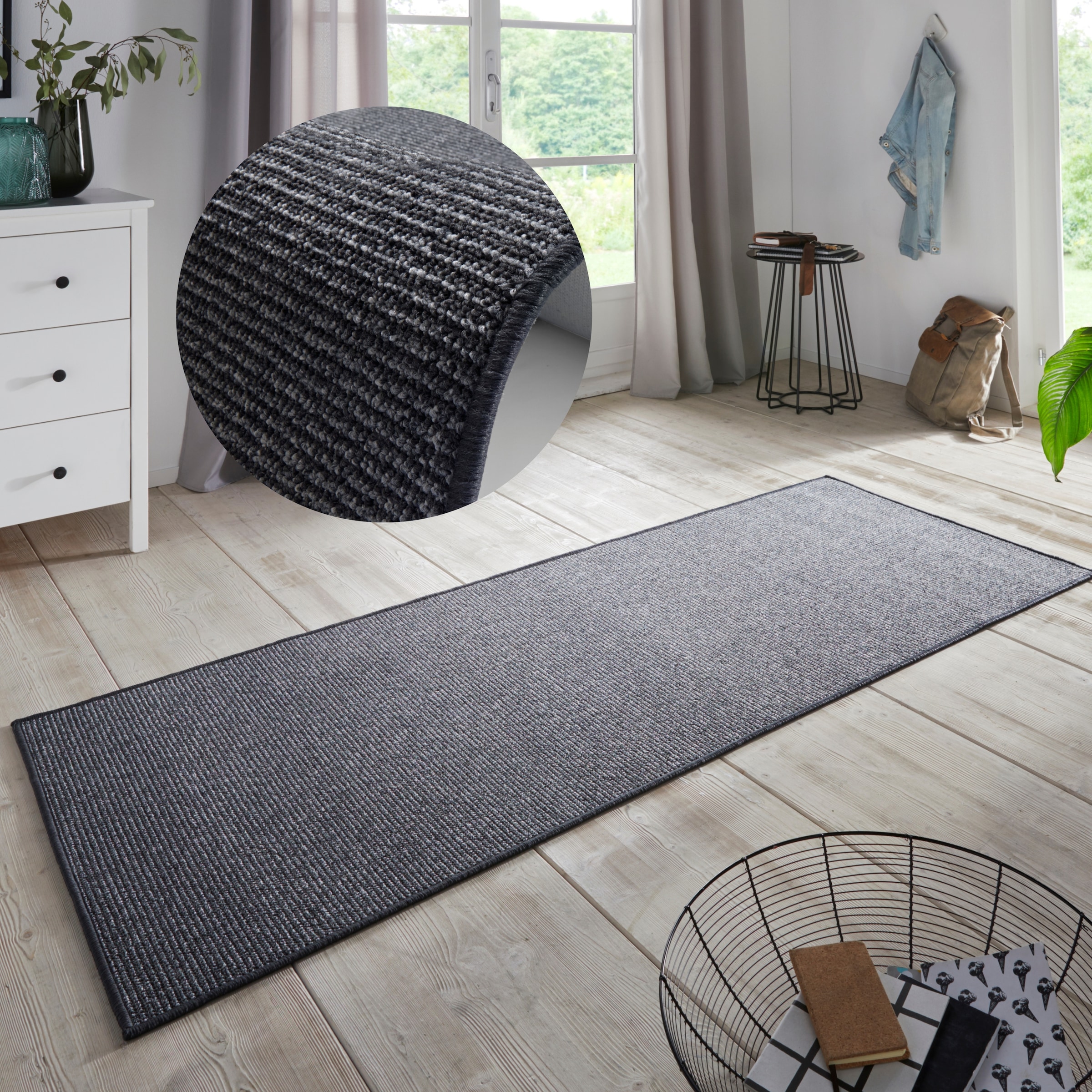 HANSE Home Läufer "Bouclé" rechteckig 5 mm Höhe rutschfest, Sisal Optik, Te günstig online kaufen