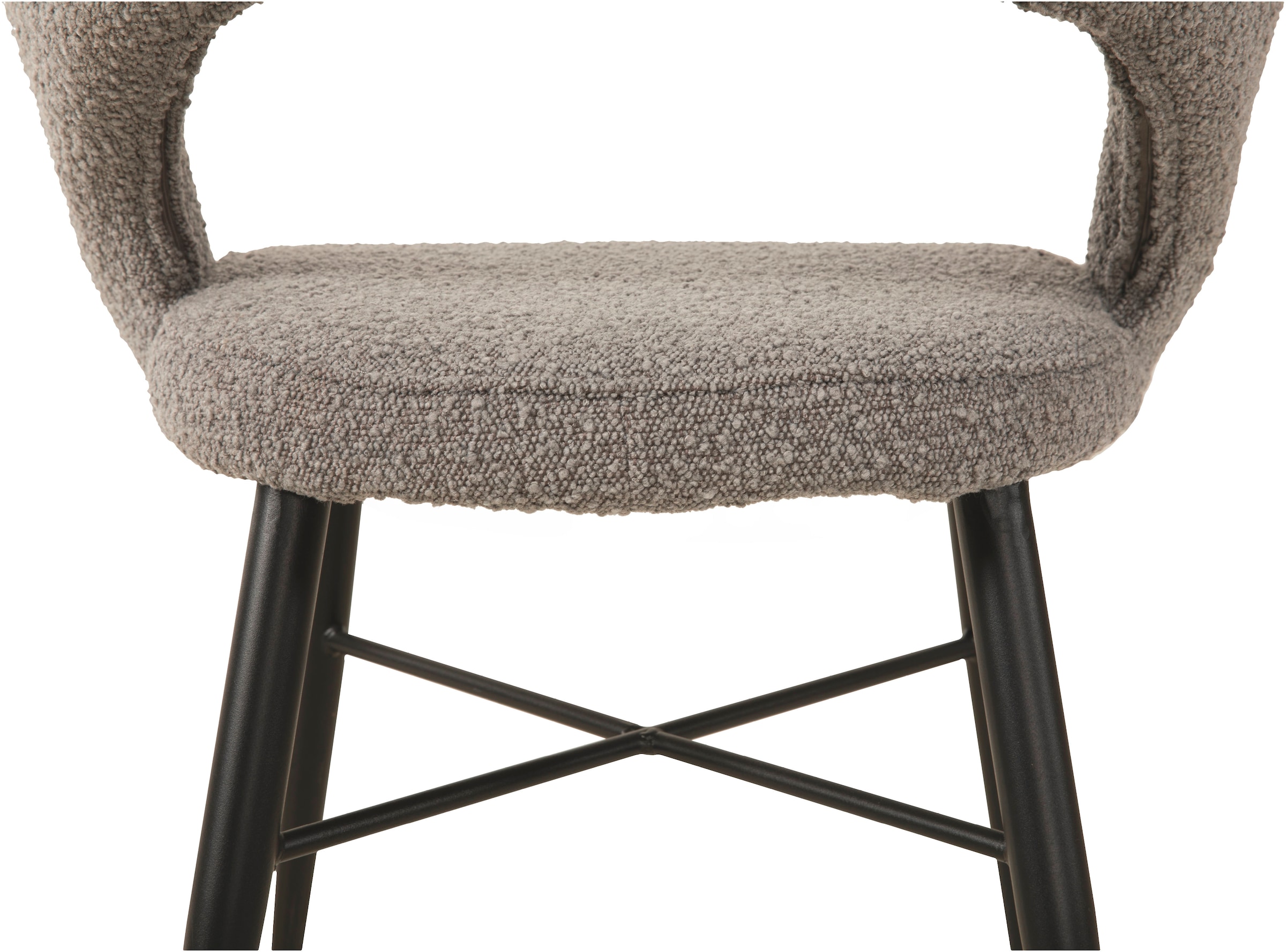 OMG Design Esszimmerstuhl »Marley«, (Set), 2 St., Stoff, mit modernem Cut-Out, Bouclé Bezug