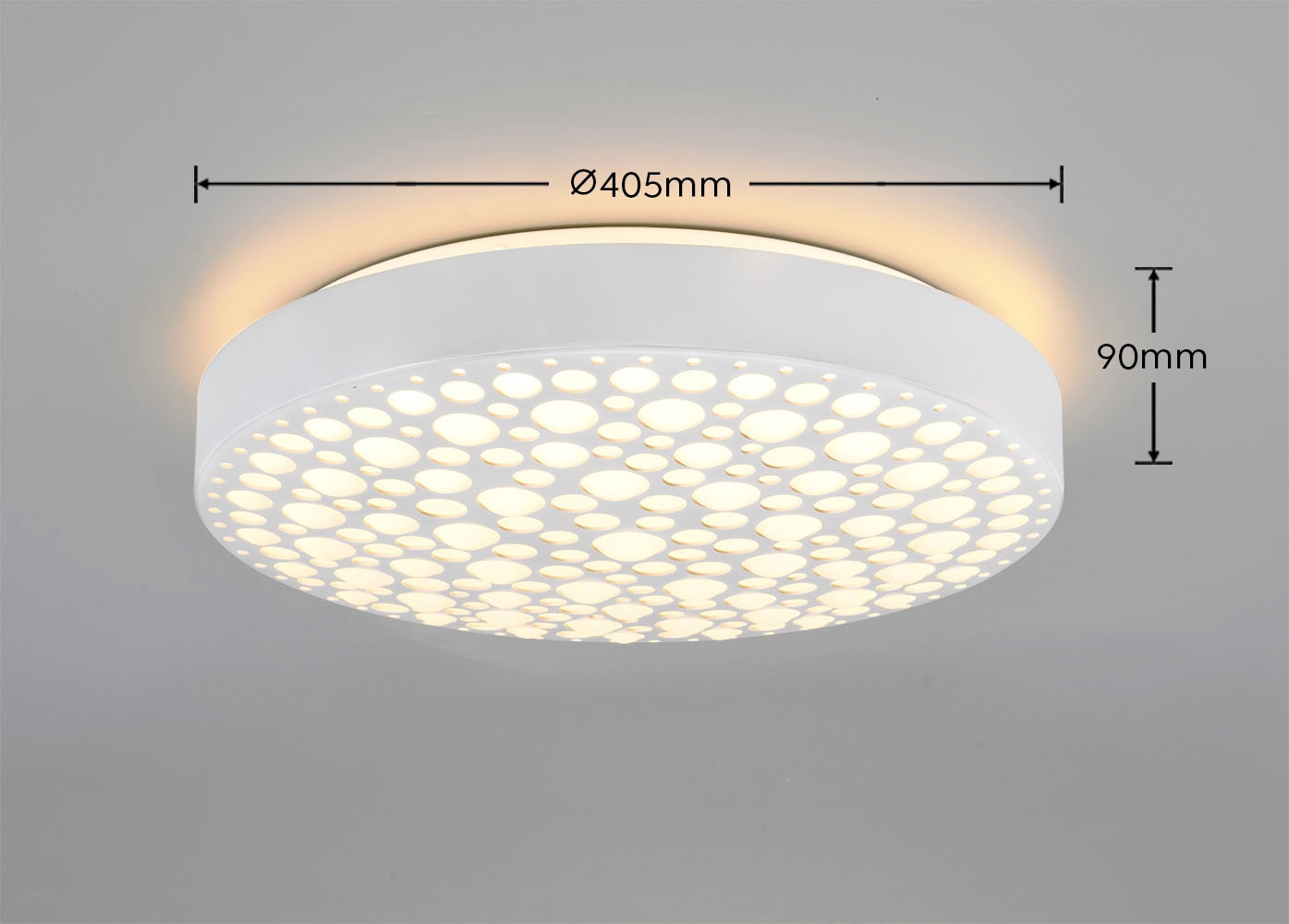 TRIO Leuchten LED Deckenleuchte »Chizu«, 1 flammig-flammig, Regenbogen RGB-Wechsel, dimmbar per Fernbedienung, Memory, Nachtlicht