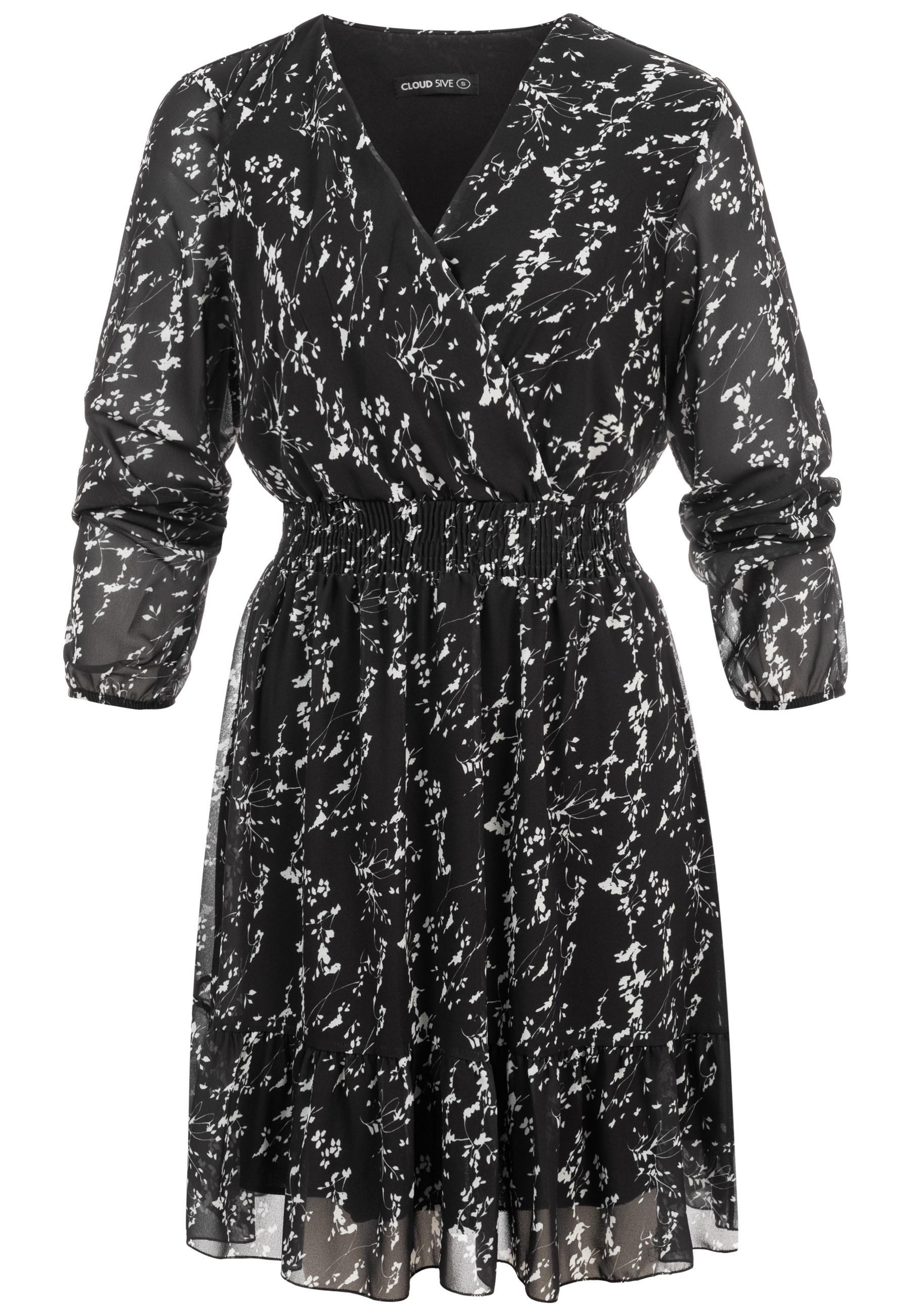 CLOUD 5IVE A-Linien-Kleid "CLOUD 5IVE Longsleeve Dress with abstract print" 1 tlg.