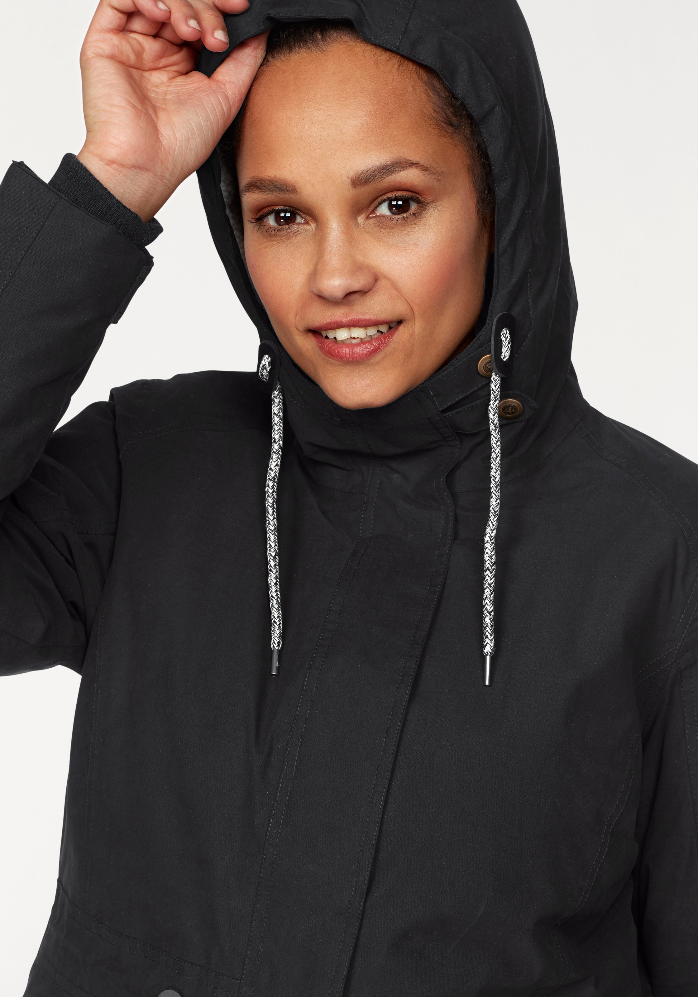 Thumbnail - Polarino Funktionsparka mit Kapuze Obermaterial wasser-/winddicht & atmungsaktiv, verschweißte Nähte