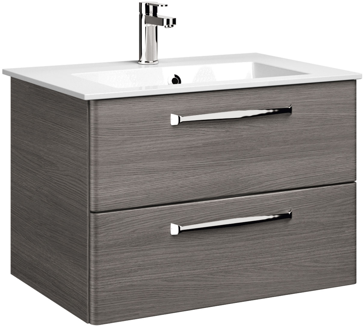 Thumbnail - Saphir Badmöbel-Set "Trentino 2-teilig Mineralmarmor-Waschtisch mit LED-Spiegelschrank", (3 St.), Badmöbel-Set 77cm brei...