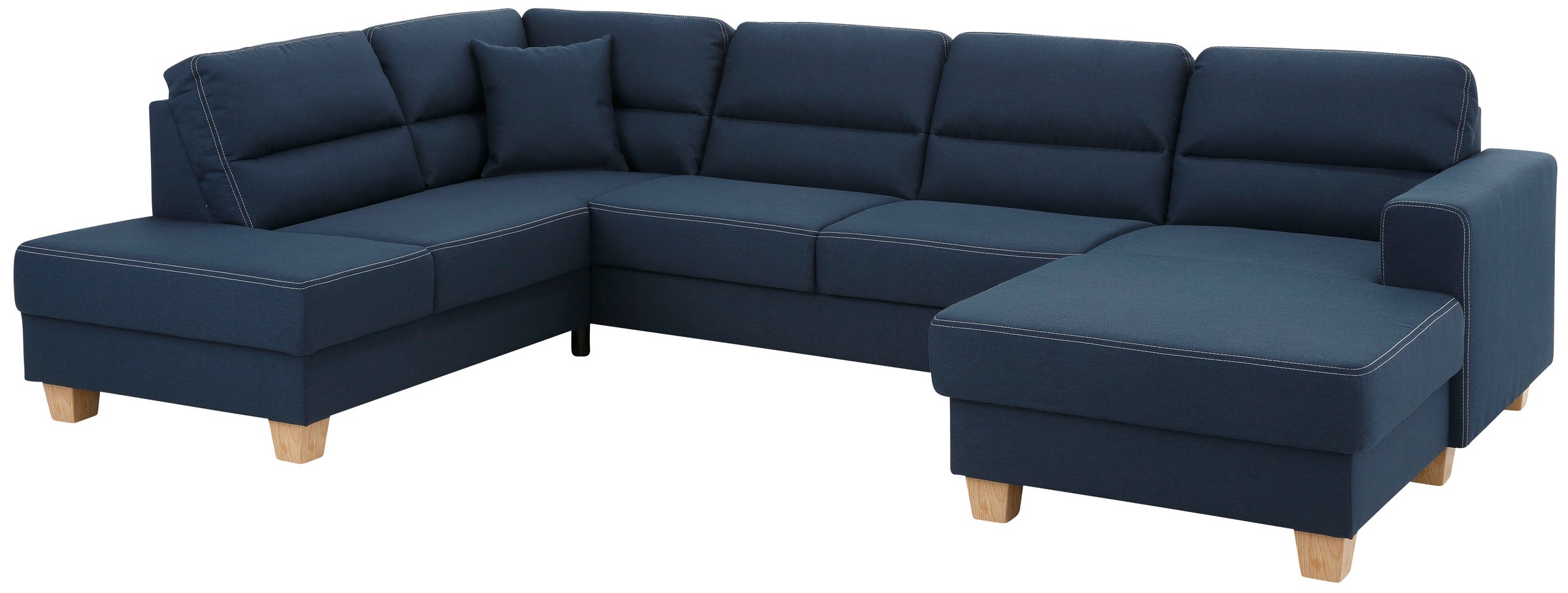 Thumbnail - Home affaire Wohnlandschaft "Navan, komfortabel mit viel Platz, U-Form", wahlweise mit Bettfunktion und Kopfstütze