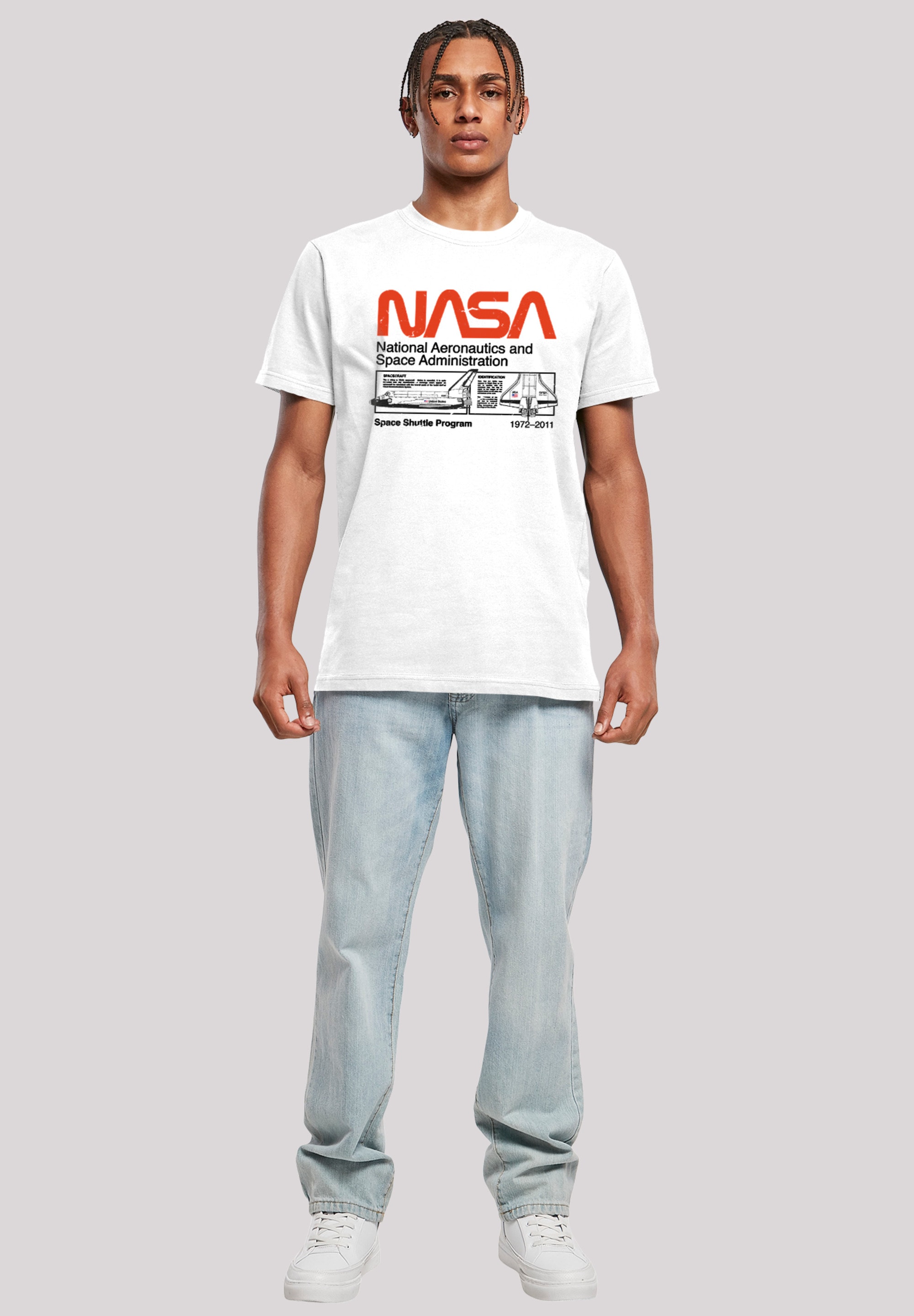 F4NT4STIC T-Shirt »NASA Classic Space Shuttle White«, Herren,Premium Merch,Regular-Fit,Basic,Bedruckt