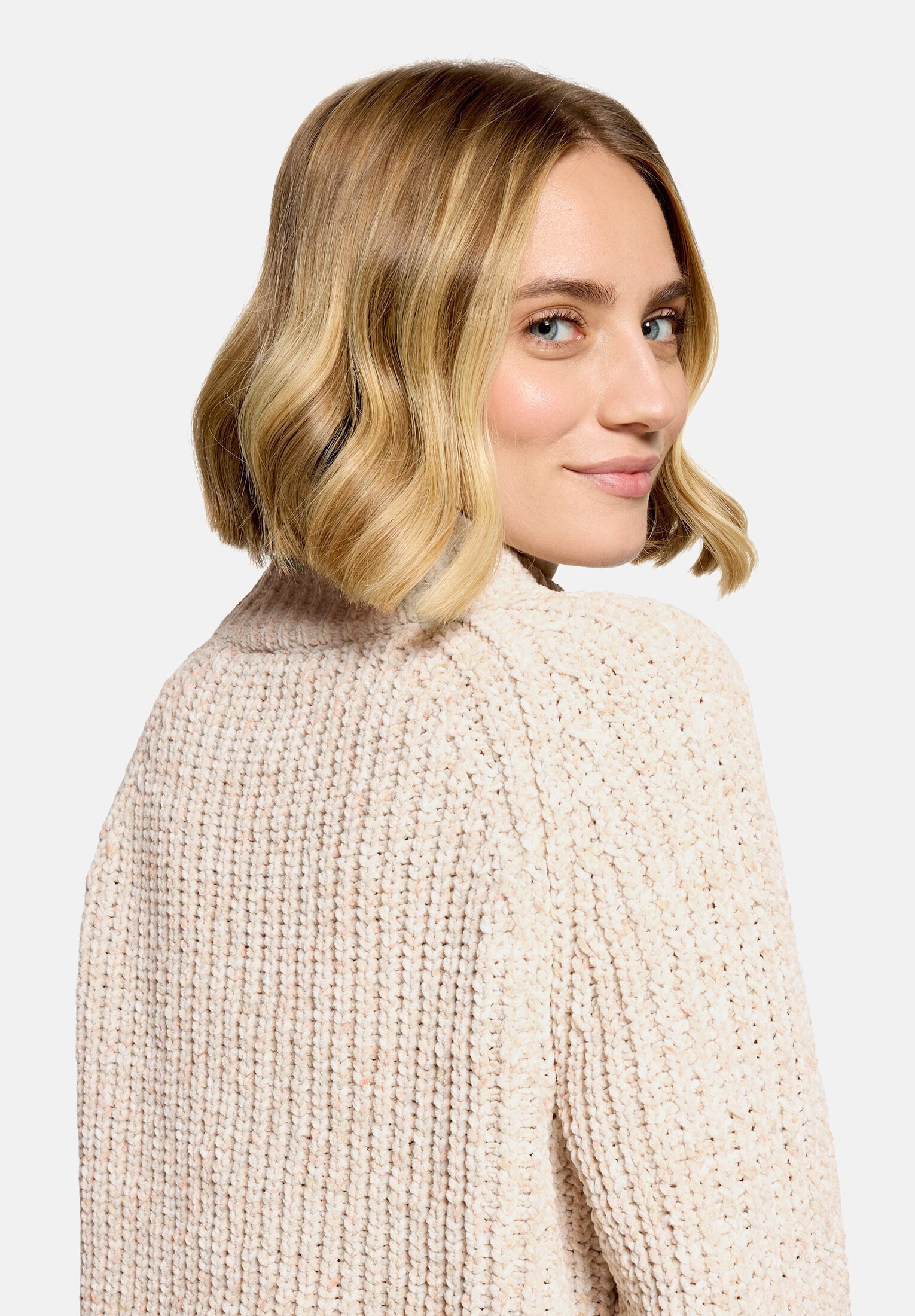 Cartoon Strickpullover »Damen mit Stehkragen« 1