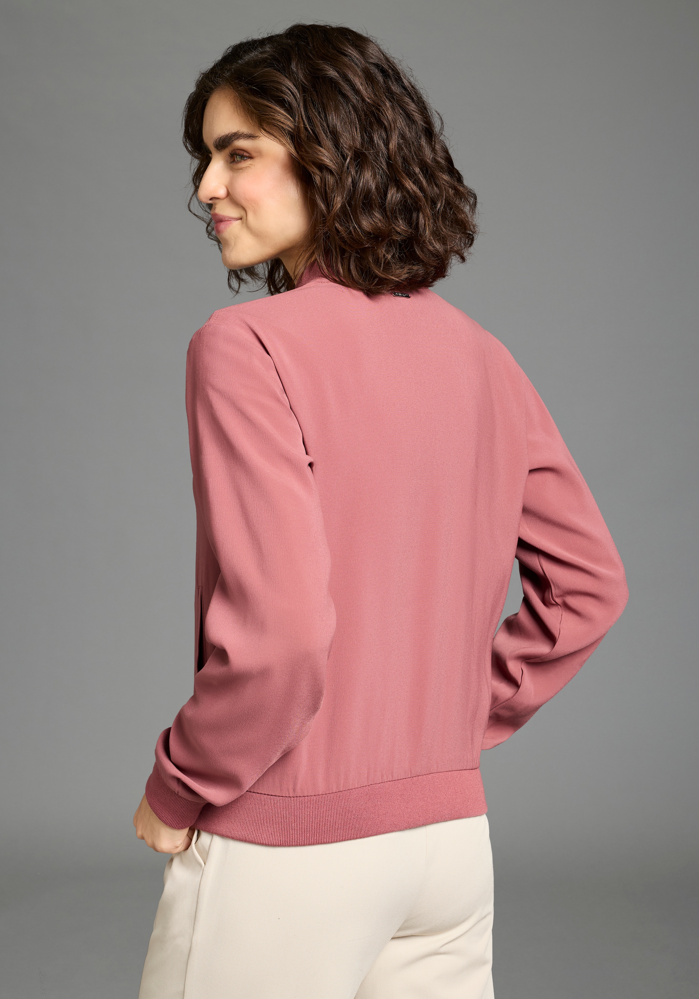 Laura Scott Blouson mit Herz Druck-Applikationen, leichte Übergangsjacken