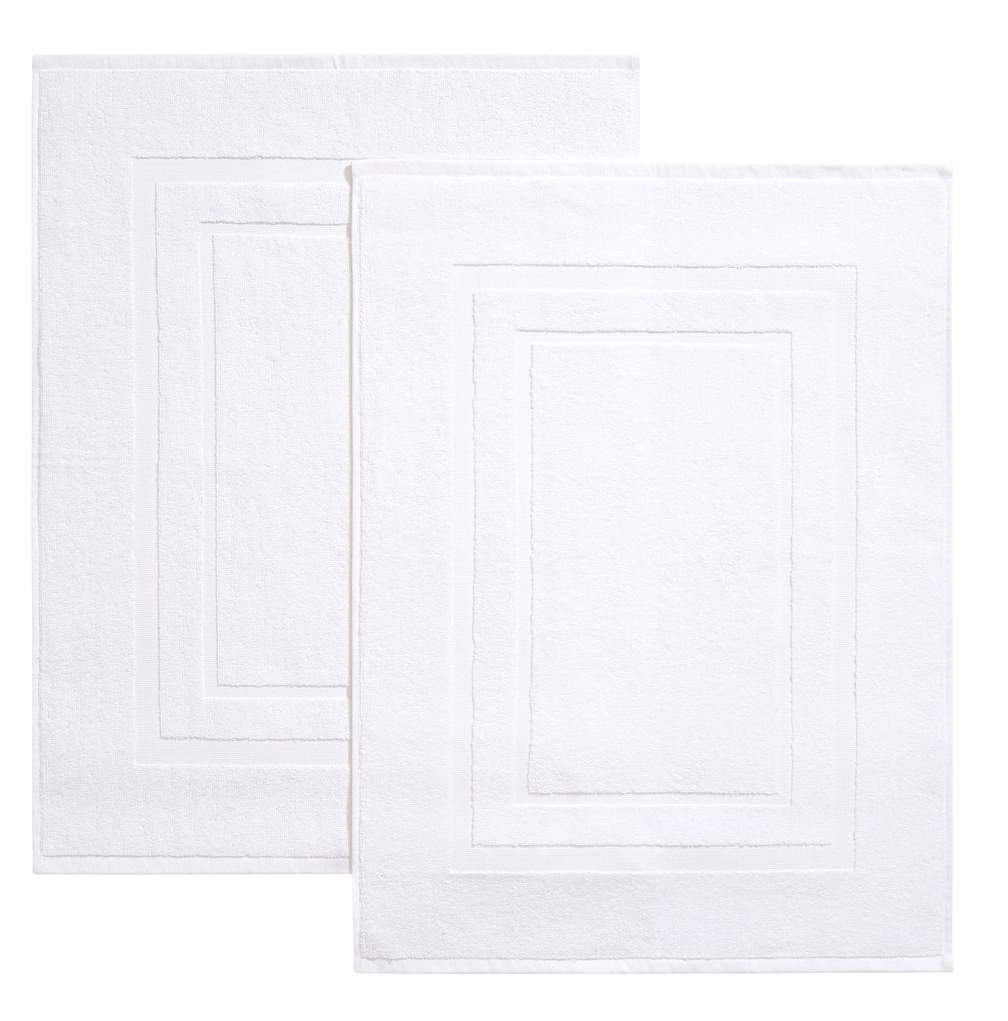 Bruno Banani "Robby, 2 tlg. Hotelmatten-Set, 50x70cm, Duschvorleger" Höhe 5 mm beidseitig nutzbar fußbodenheizungsgeeignet Badvorleger, Badezimmer Teppich, einfarbig, 850 g/m², 100% Baumwolle