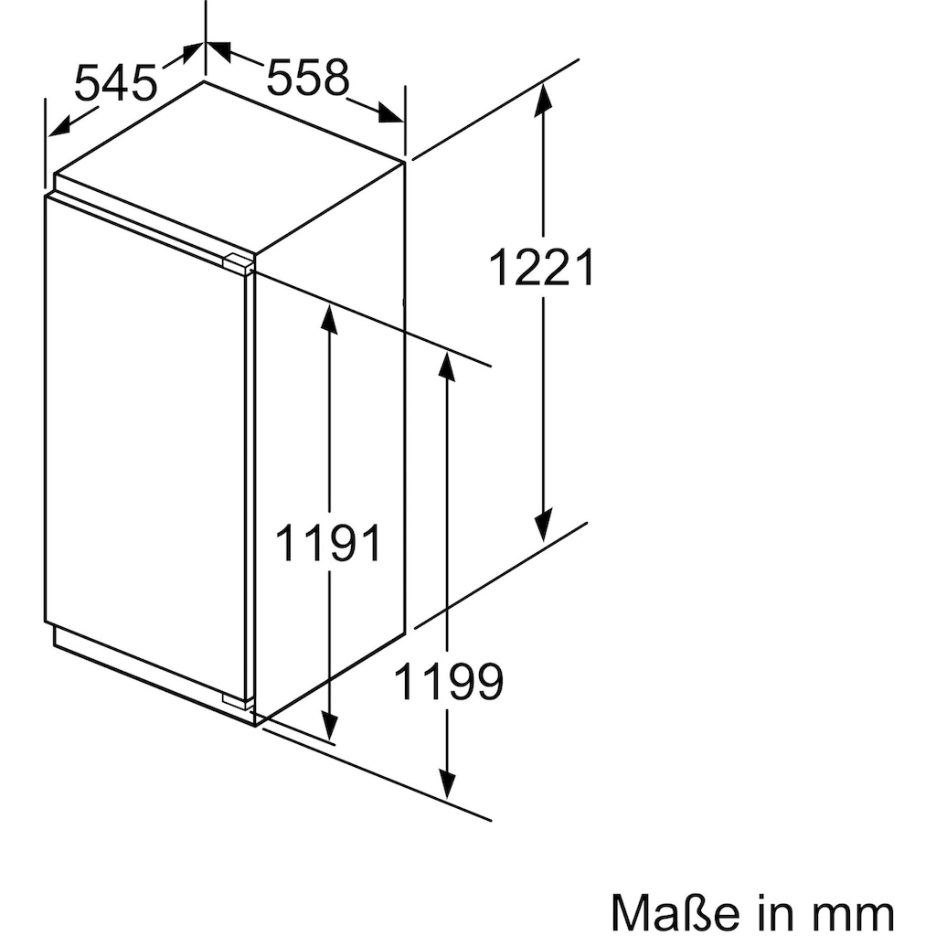 SIEMENS Einbaukühlschrank »KI41FADE0«, KI41FADE0, 122,1 cm hoch, 55,8 cm breit