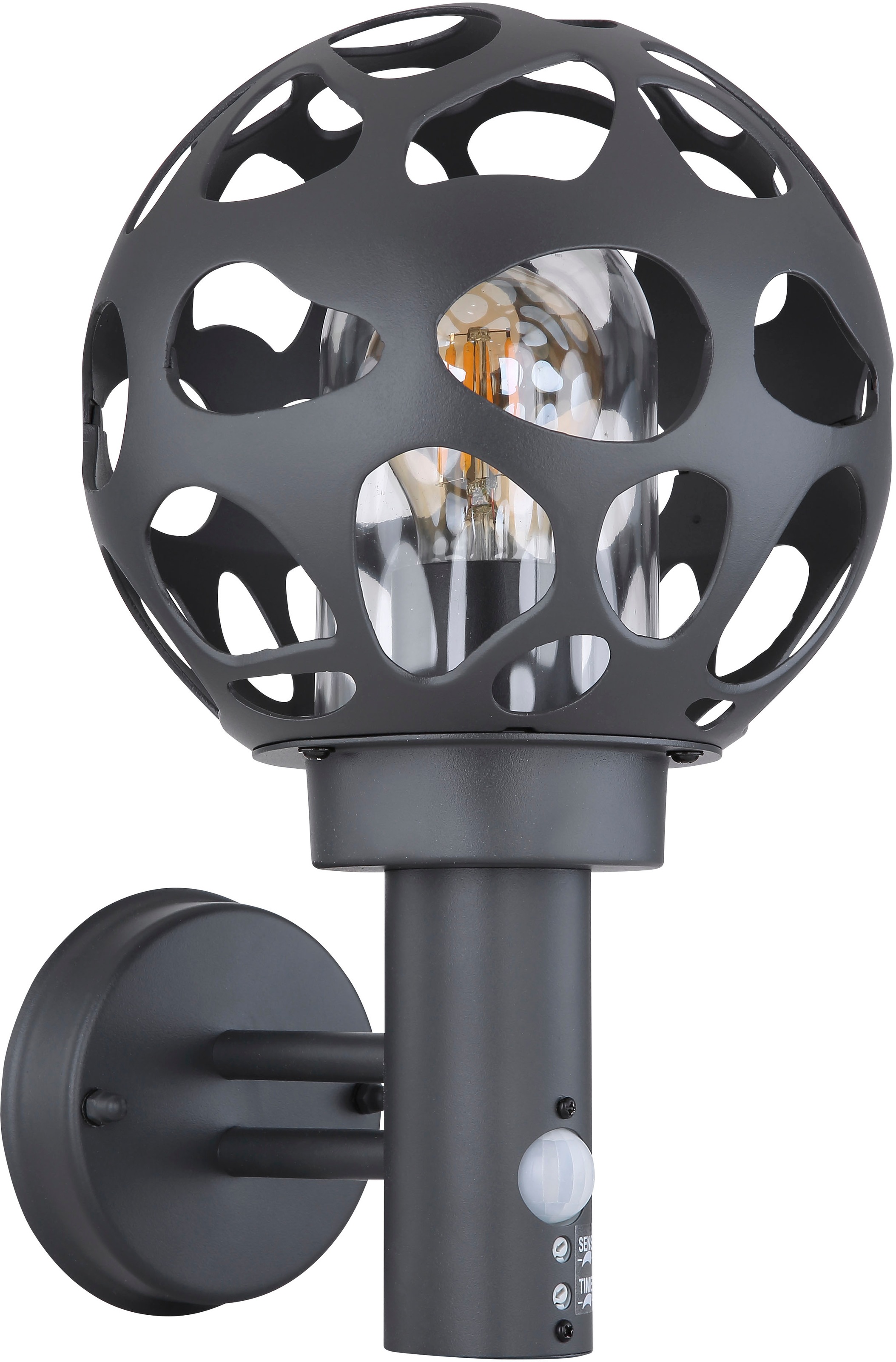 GLOBO LIGHTING Außen-Wandleuchte »HILARIO« E27 1 Stk. Außenleuchte mit Sensor für Garten & Eingang