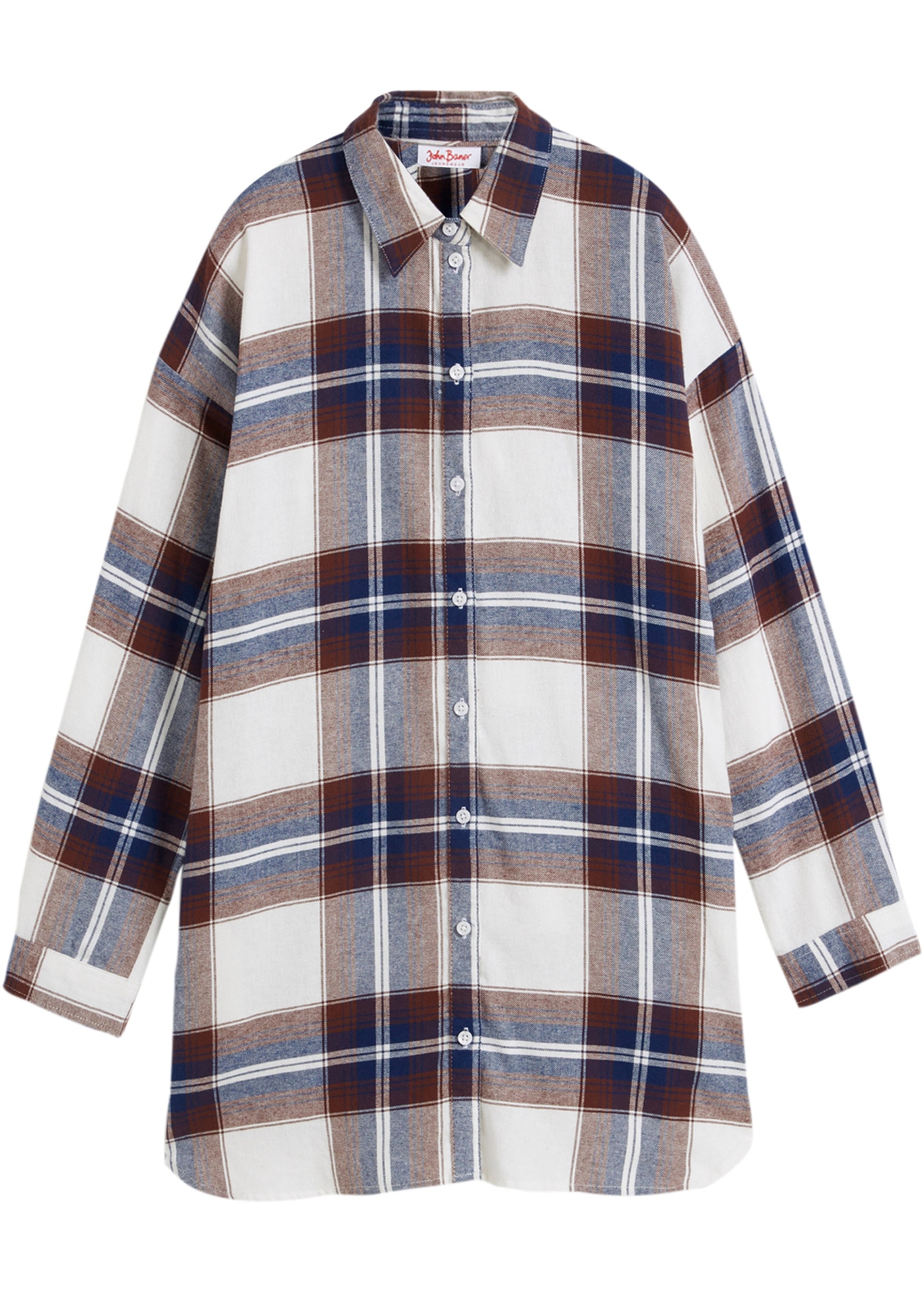 bonprix Flanellhemd mit Hemdkragen, kariert, mit Eingrifftaschen