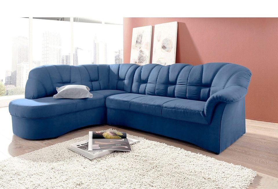 DOMO collection Ecksofa "Papenburg, zeitlose Rückensteppung, elegante Armle günstig online kaufen