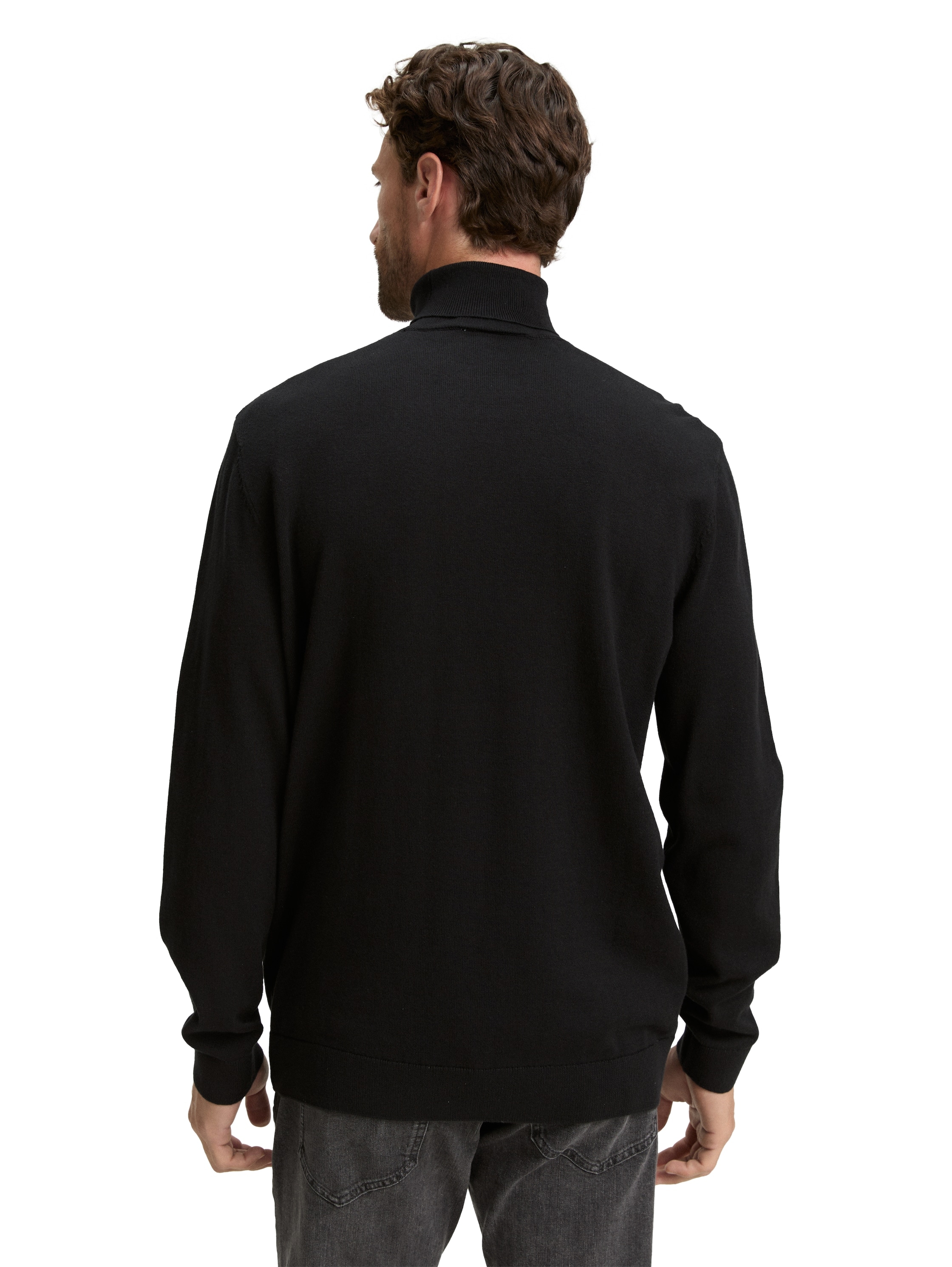 TOM TAILOR Rollkragenpullover, im Strick-Design
