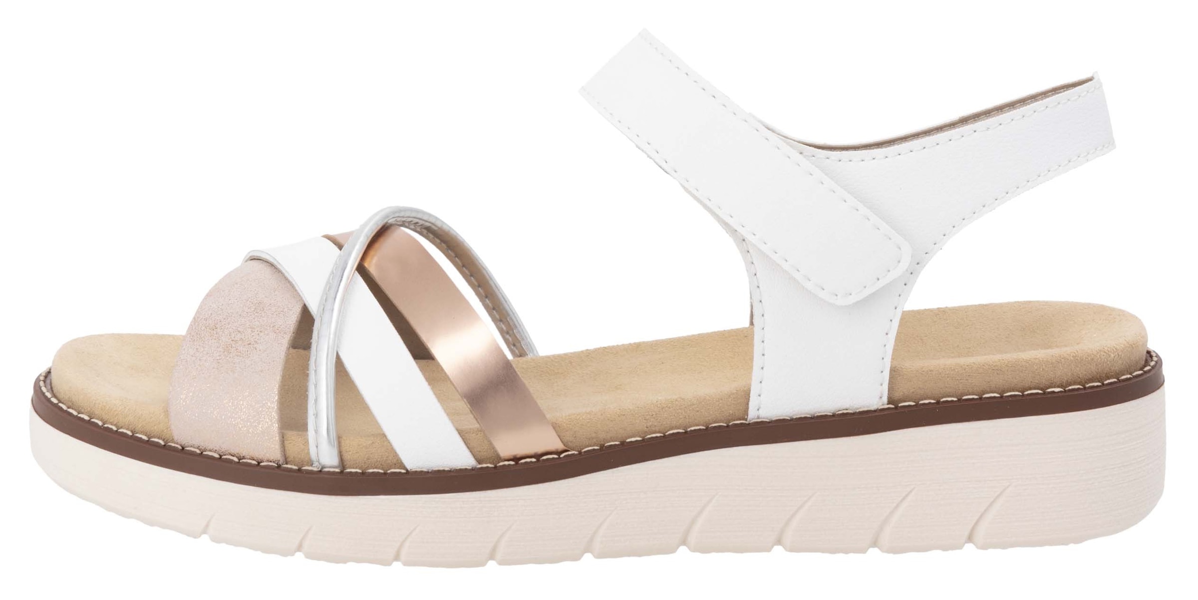 Remonte Riemchensandale, Keilabsatz, Sommerschuh, Sandalette mit herausnehmbarer Softeinlage