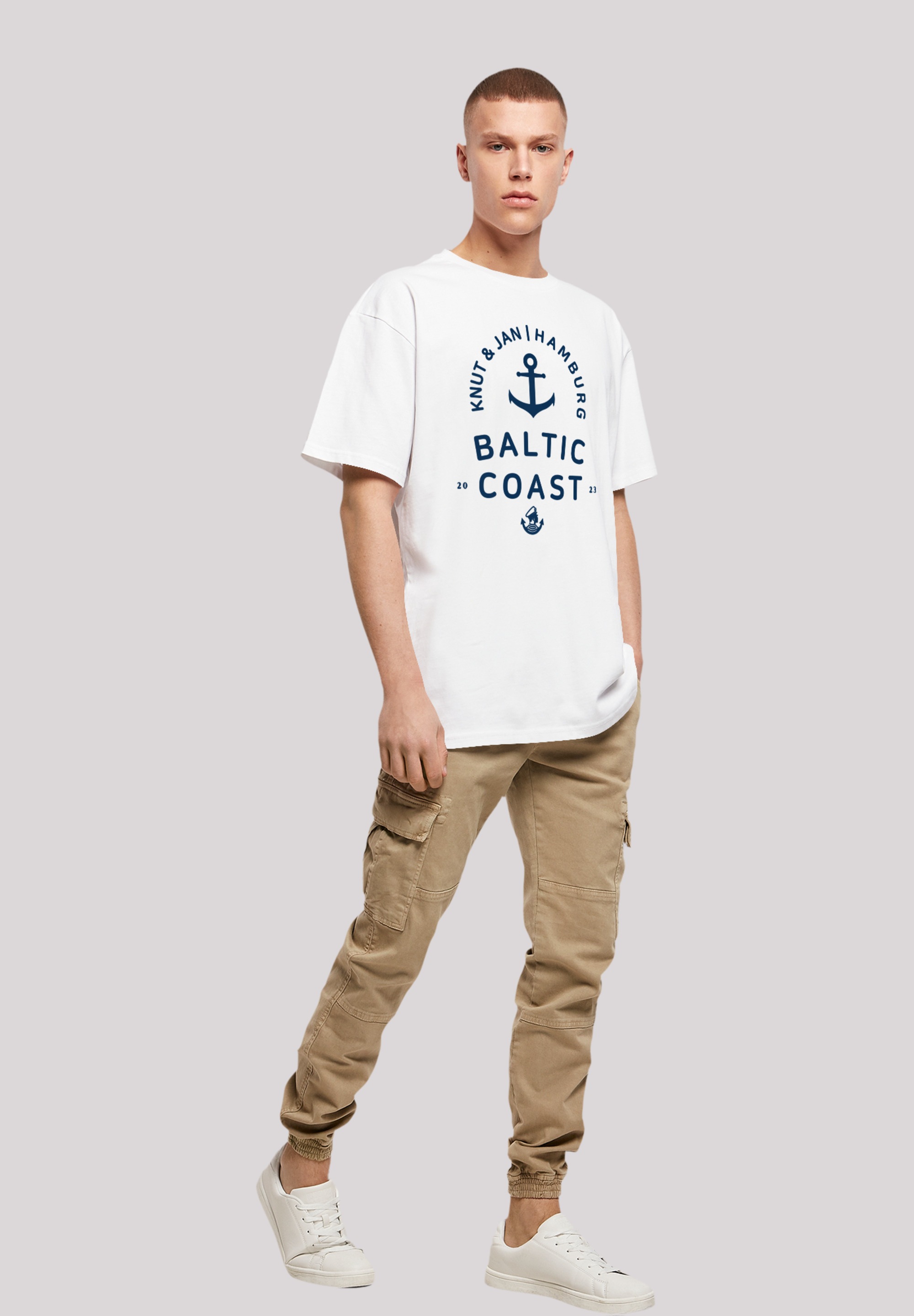 F4NT4STIC T-Shirt »Ostsee Logo Knut & Jan Hamburg«, Print