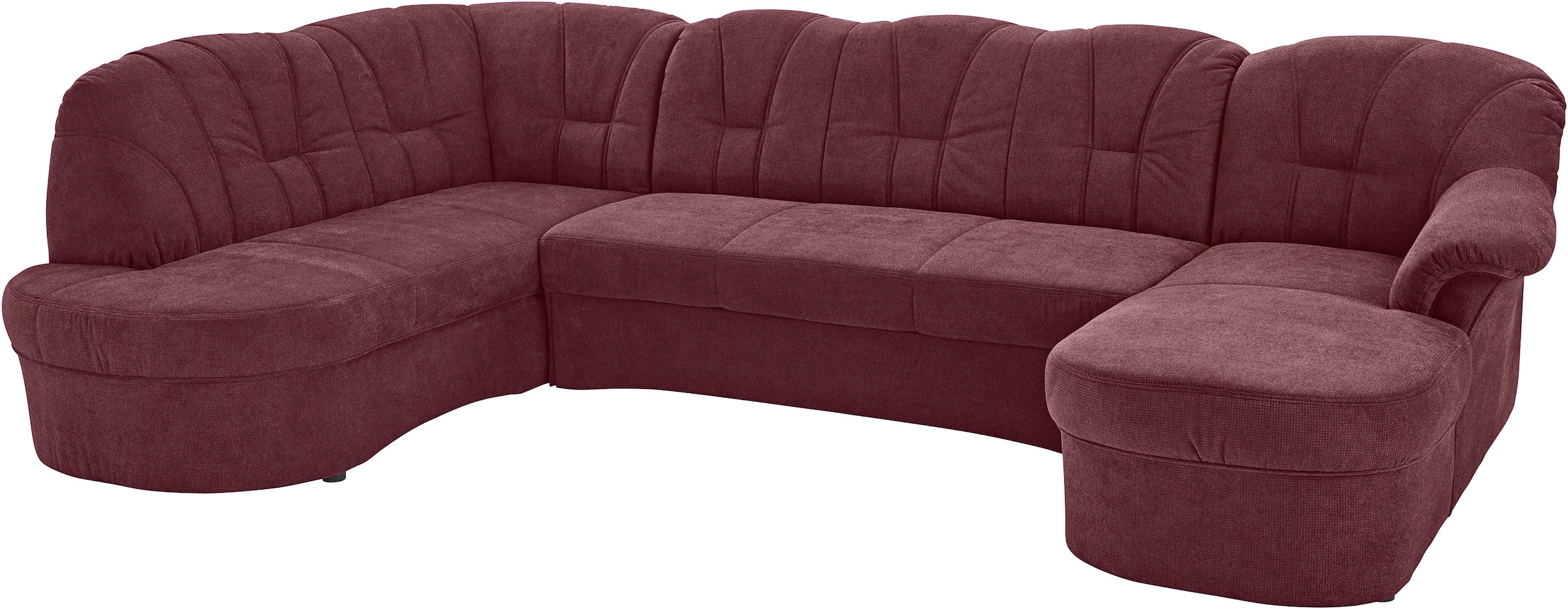 DOMO collection Wohnlandschaft »Papenburg U-Form«, in großer Farbvielfalt, wahlweise Bettfunktion, frei im Raum stellbar