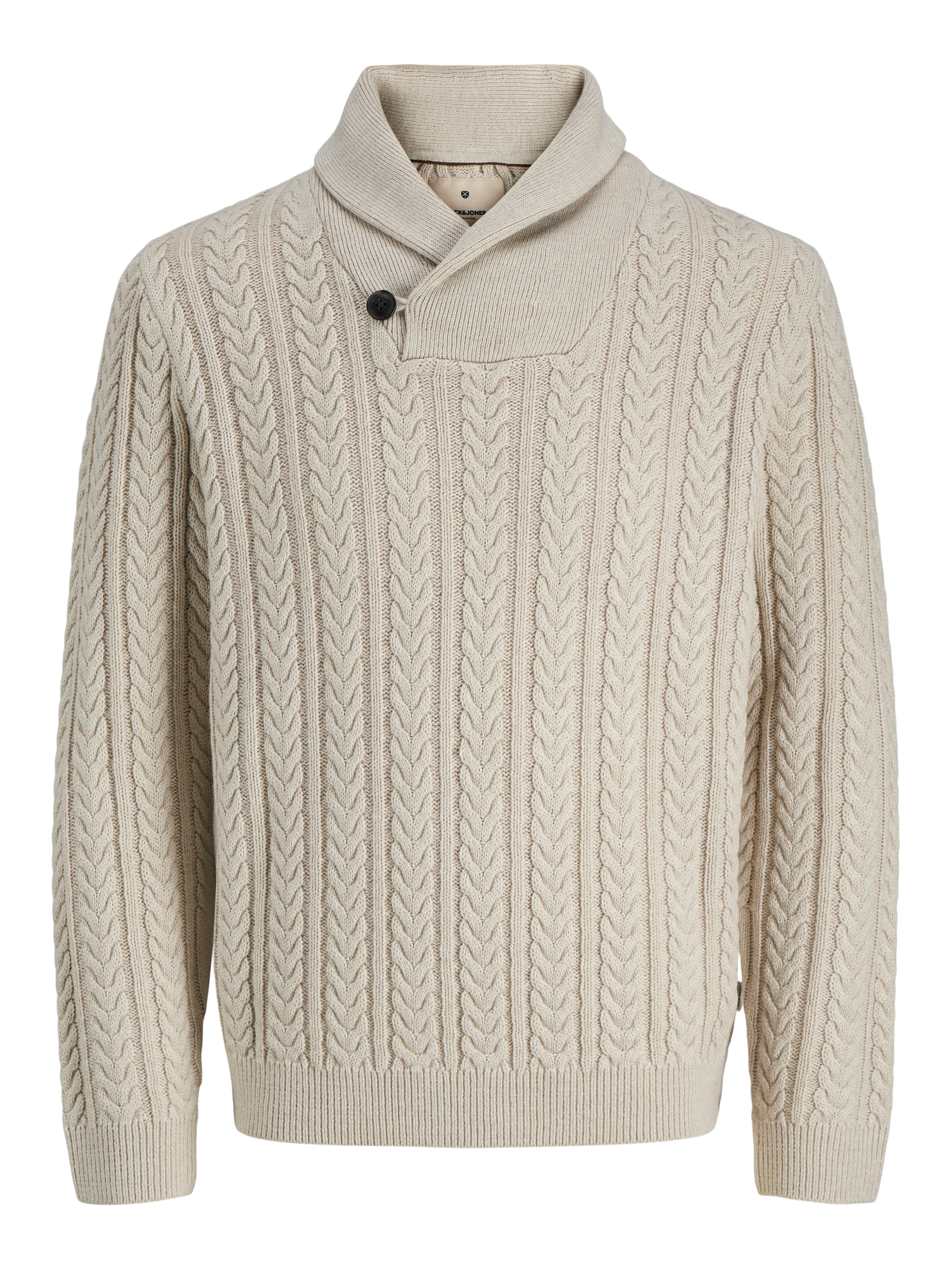 Jack & Jones Strickpullover »JPRBLUSEAN KNIT CABLE SHAWL NECK«