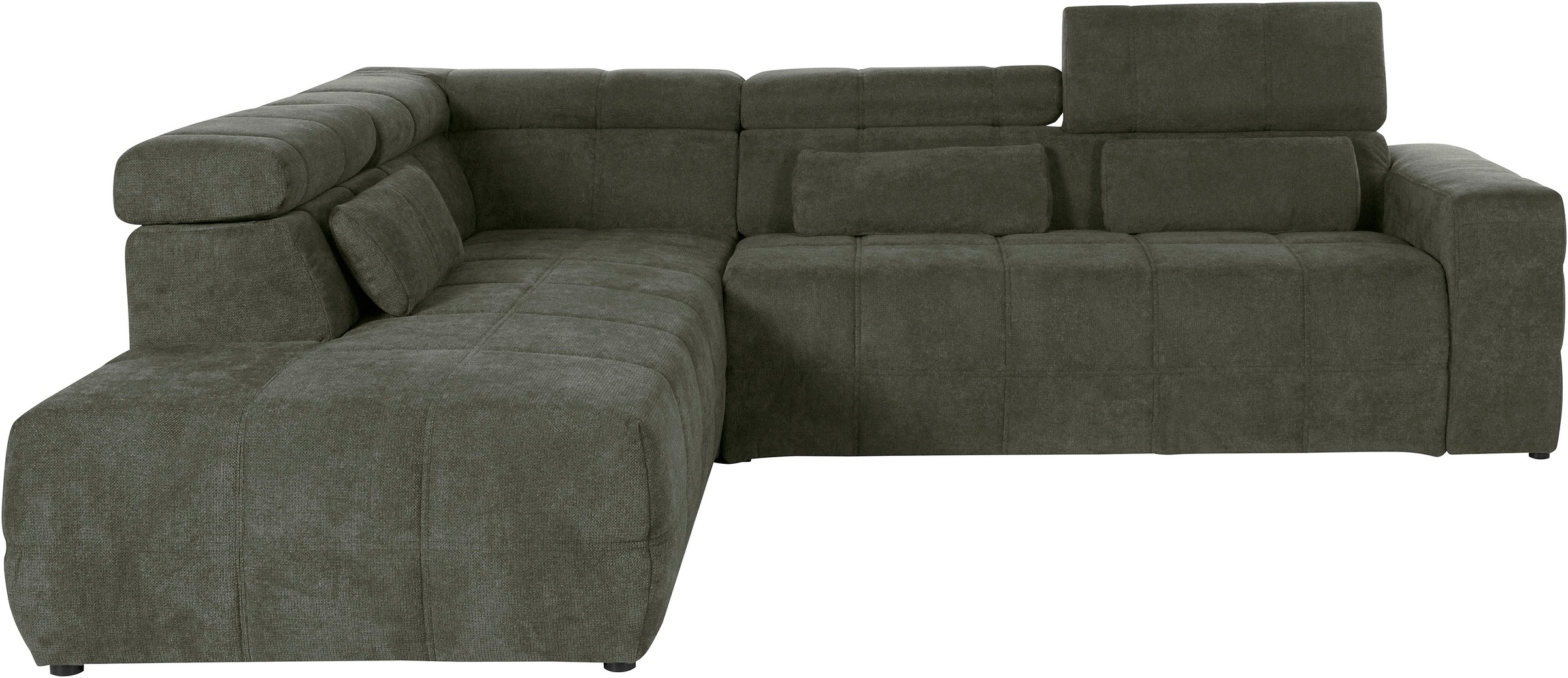 DOMO collection Ecksofa "Brandon L-Form, auch in Leder", inklusive Kopfteil günstig online kaufen