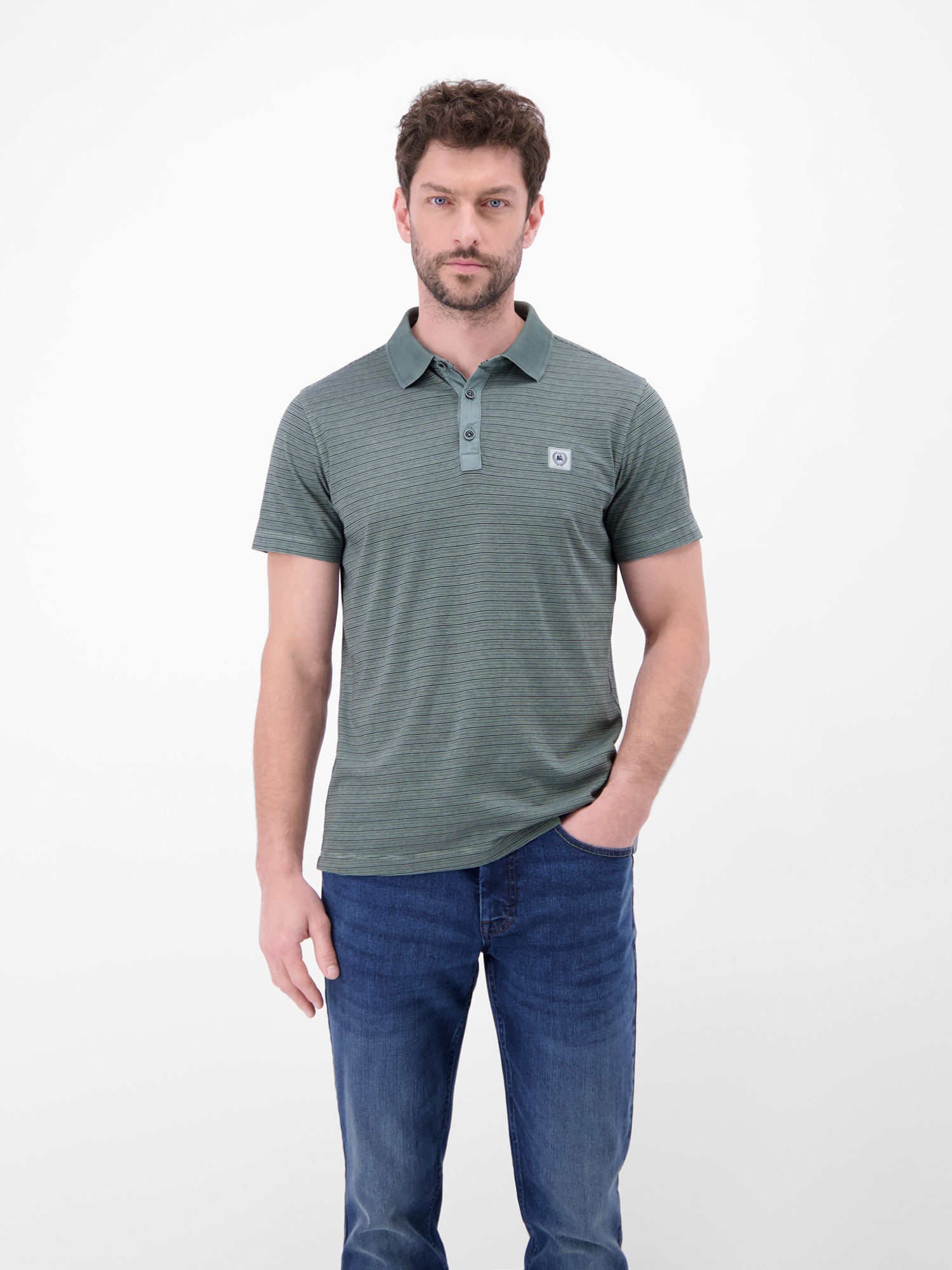LERROS Poloshirt "Poloshirt mit Fineliner-Optik, 100 % Baumwolle" günstig online kaufen