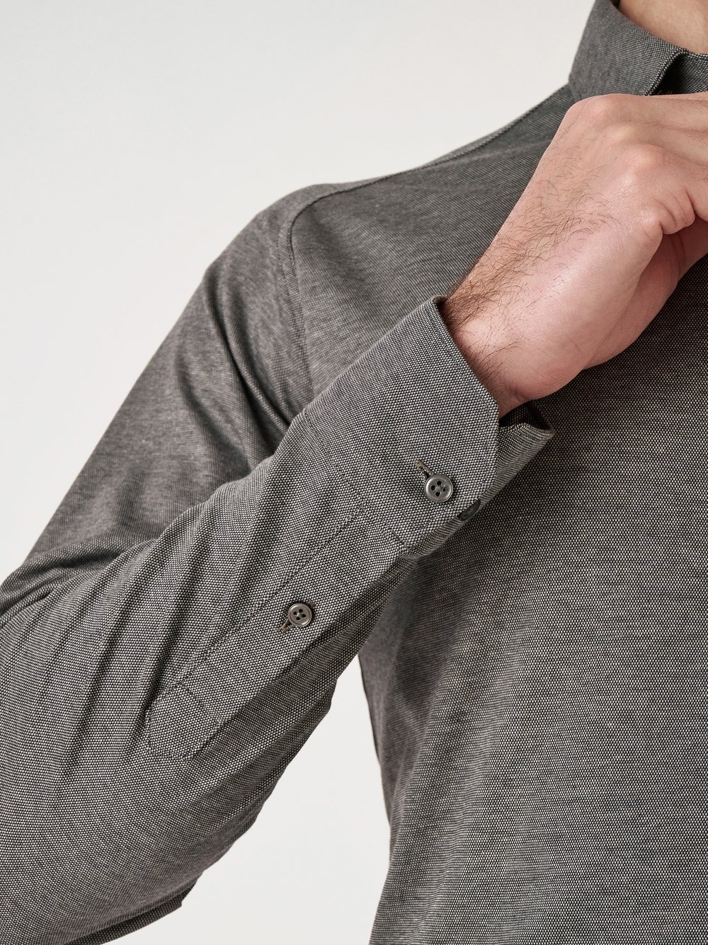 Thumbnail - DESOTO Langarmhemd "Jerseyhemd Casual Kent" Mit Rundhalsausschnitt