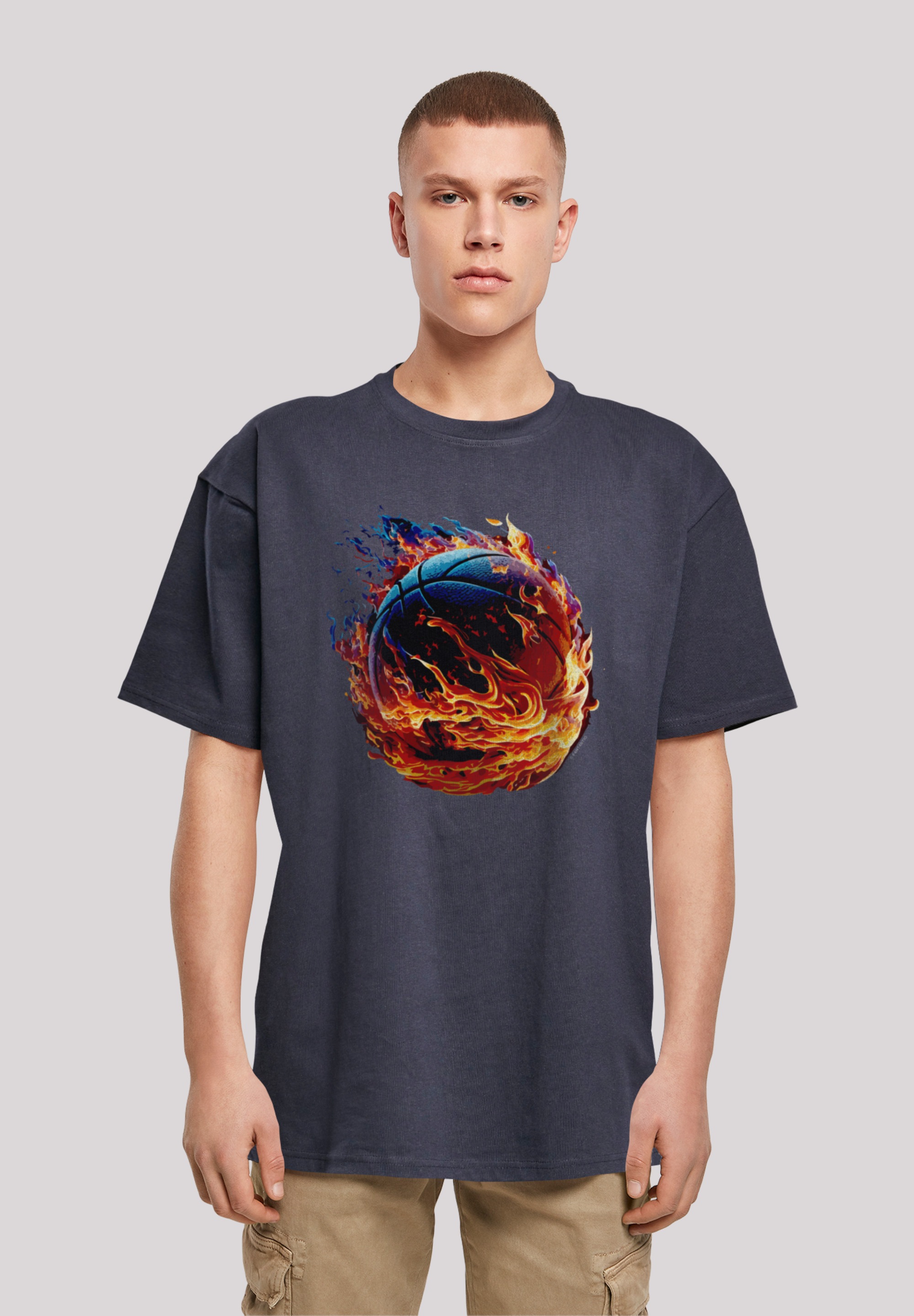 OVERSIZE T-Shirt Print TEE«, Sport BAUR ▷ | bestellen On Fire »Basketball F4NT4STIC