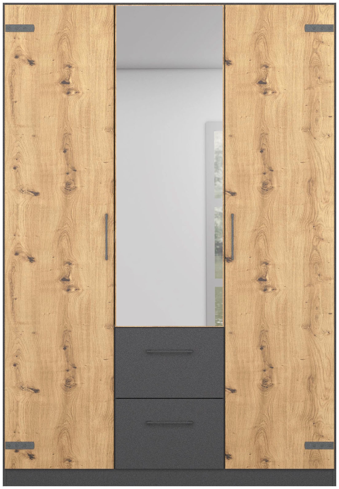 rauch Drehtürenschrank "Holmes" im Industrial Style, mit Schubkästen, mit o günstig online kaufen