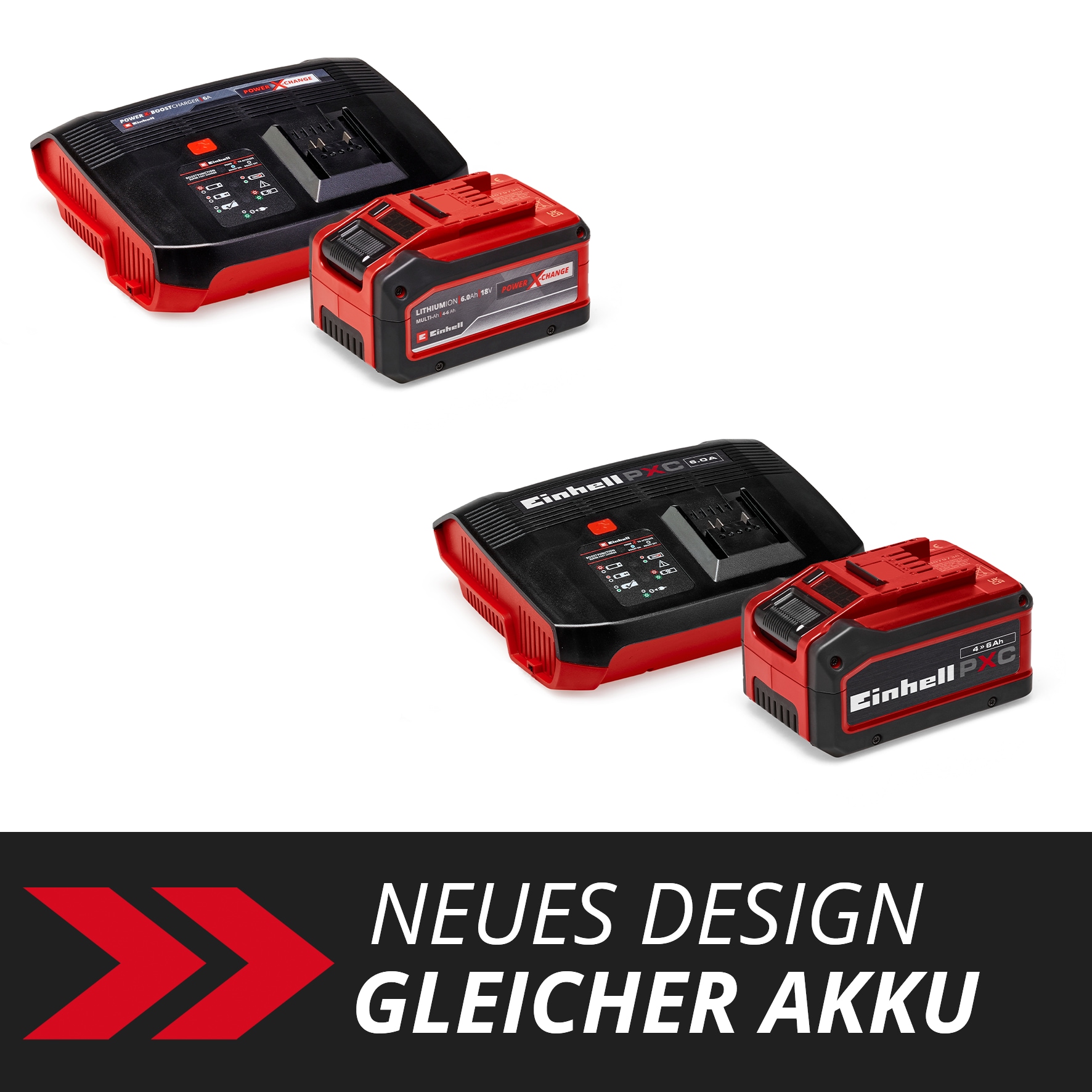 Einhell Akku-Ladestation »18V 4-6Ah & 6A Boostcharger« Packung, 2 Stk. tlg. inkl. Akku