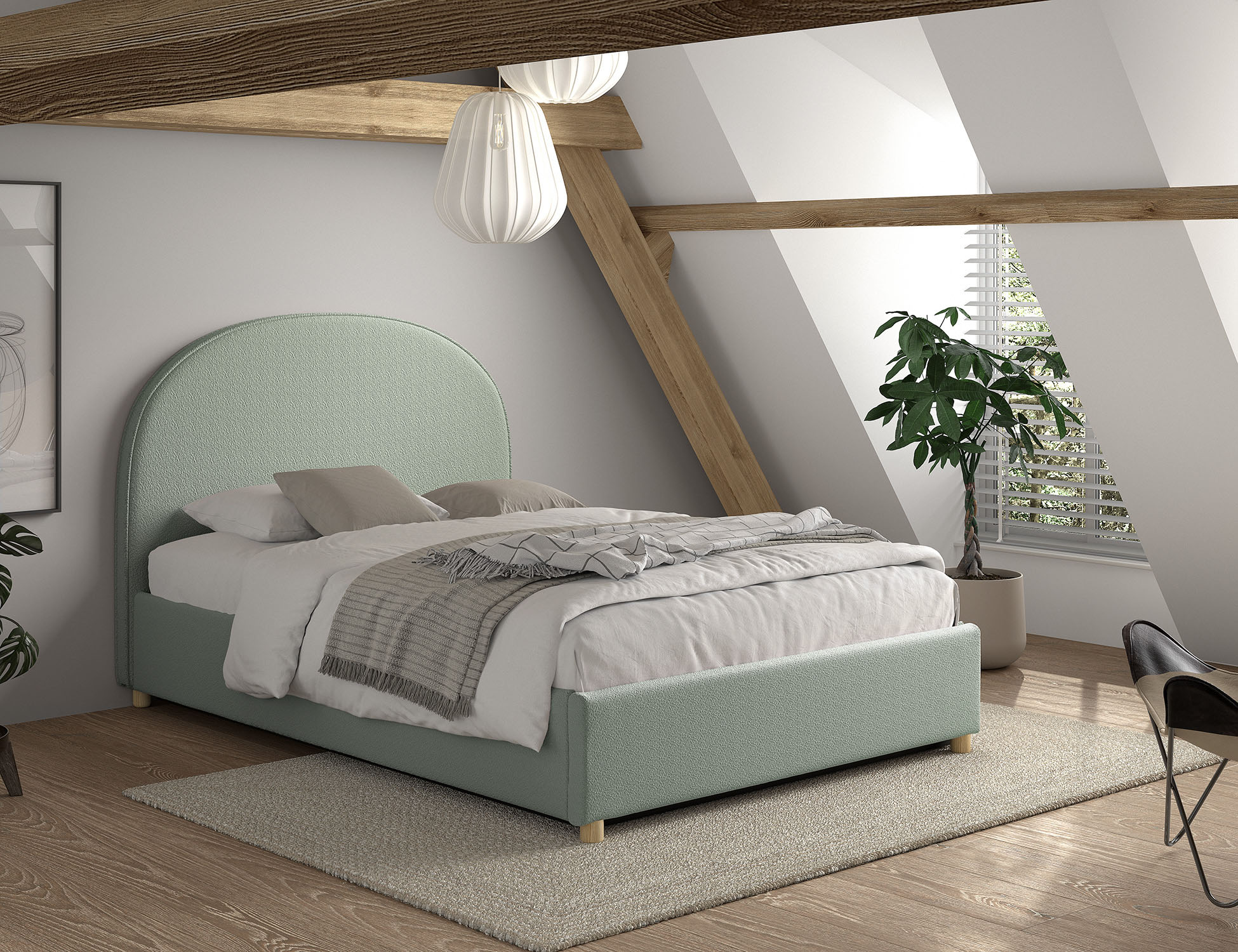Vipack Boxbett "Moon, mit Lattenrost und Stauraum, modernes Design" gerunde günstig online kaufen
